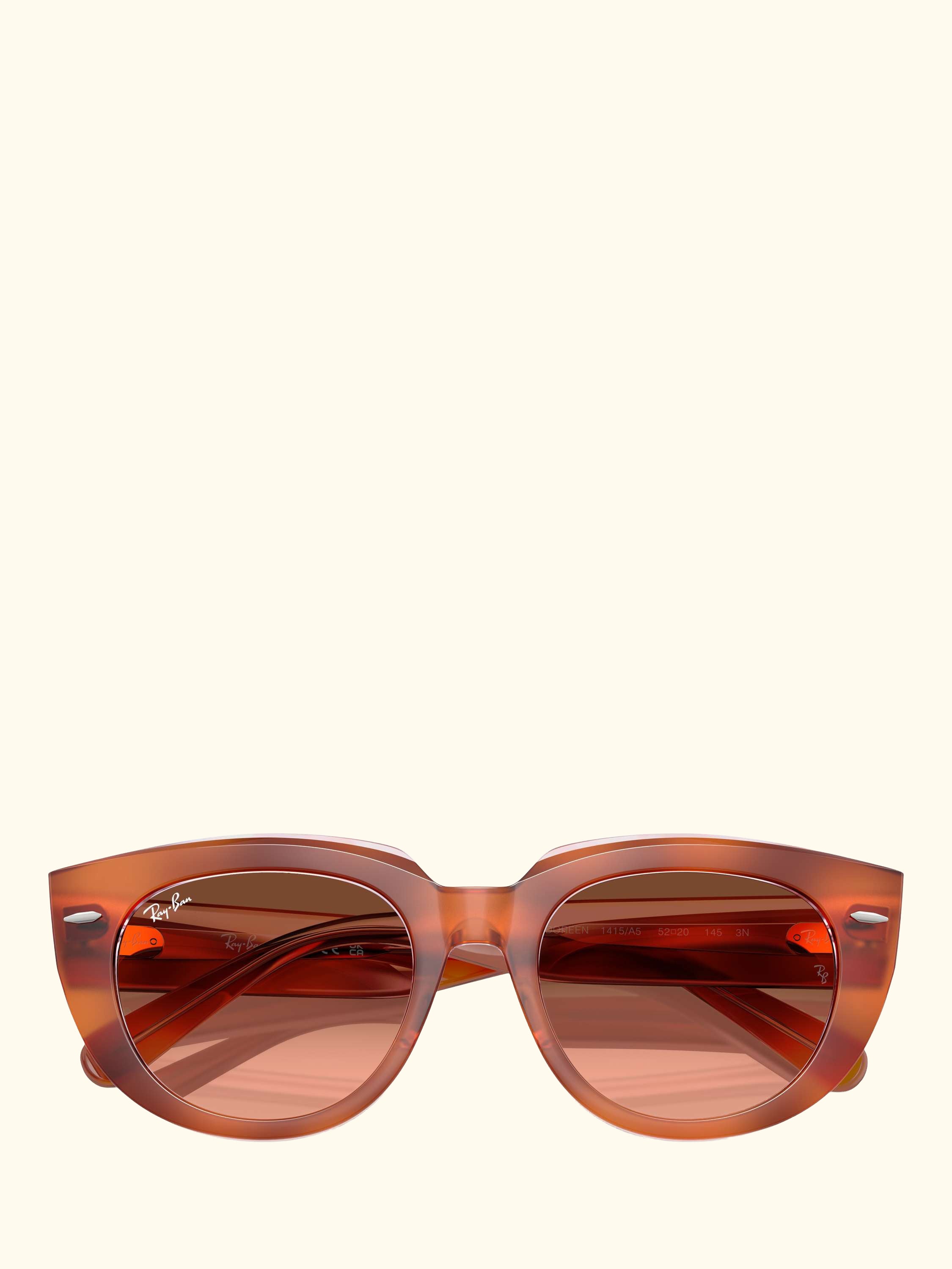 RB22861 Women's Square Sunglasses, Red Havana On Trasp. Multicolo