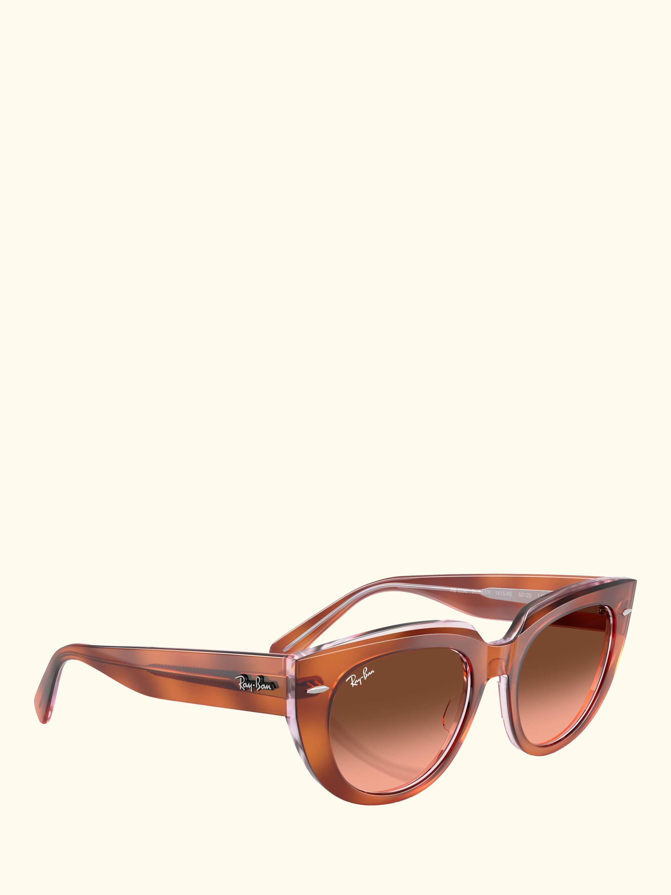 RB22861 Women's Square Sunglasses, Red Havana On Trasp. Multicolo