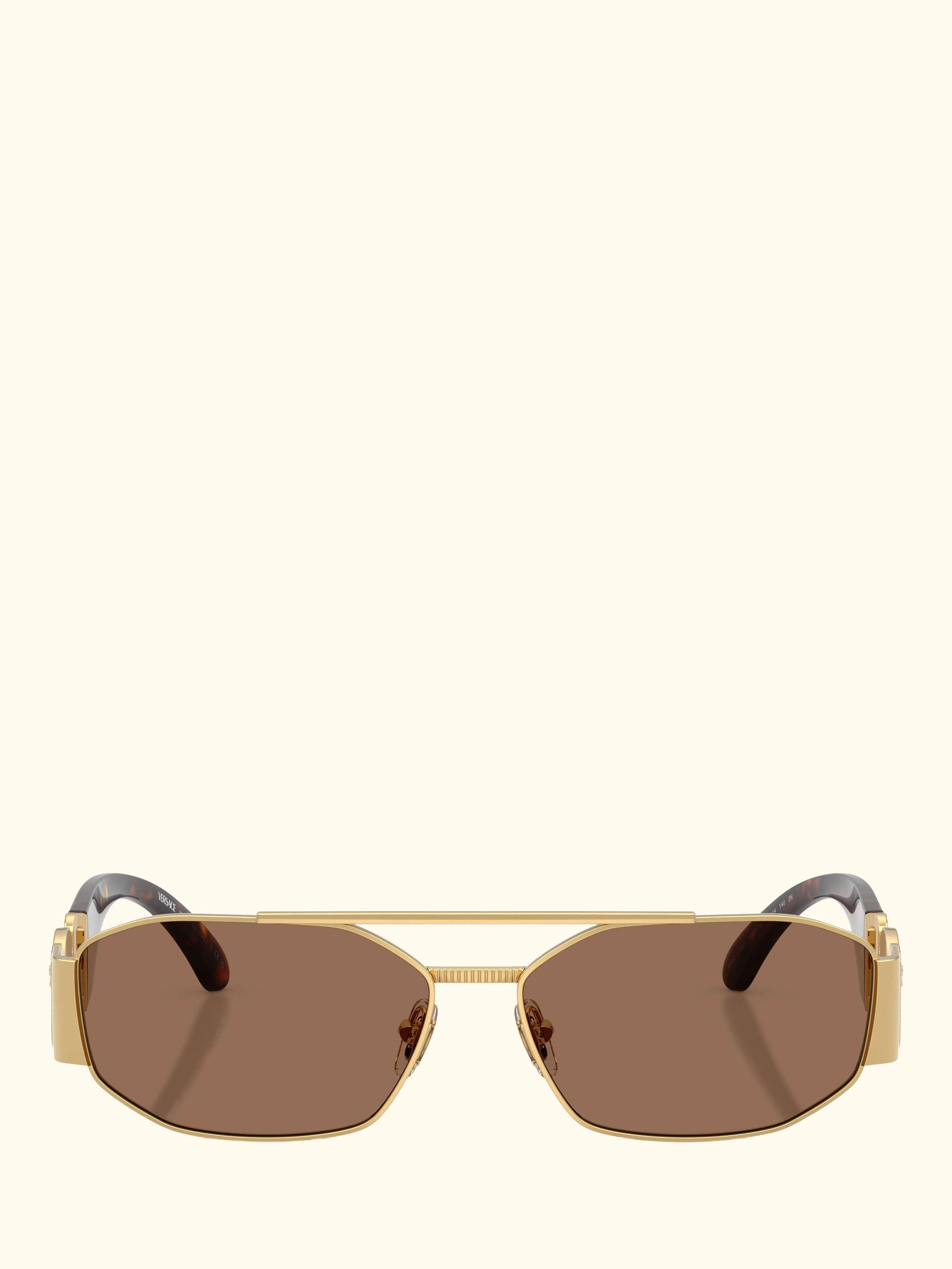 VE2287 Men's Irregular Sunglasses, Gold/Brown
