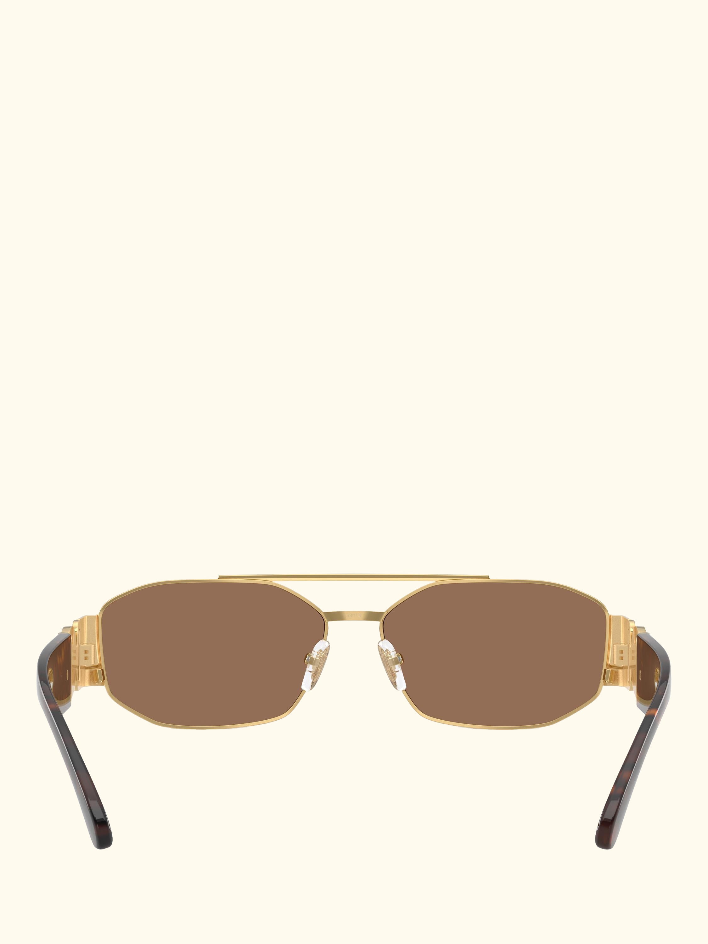 VE2287 Men's Irregular Sunglasses, Gold/Brown