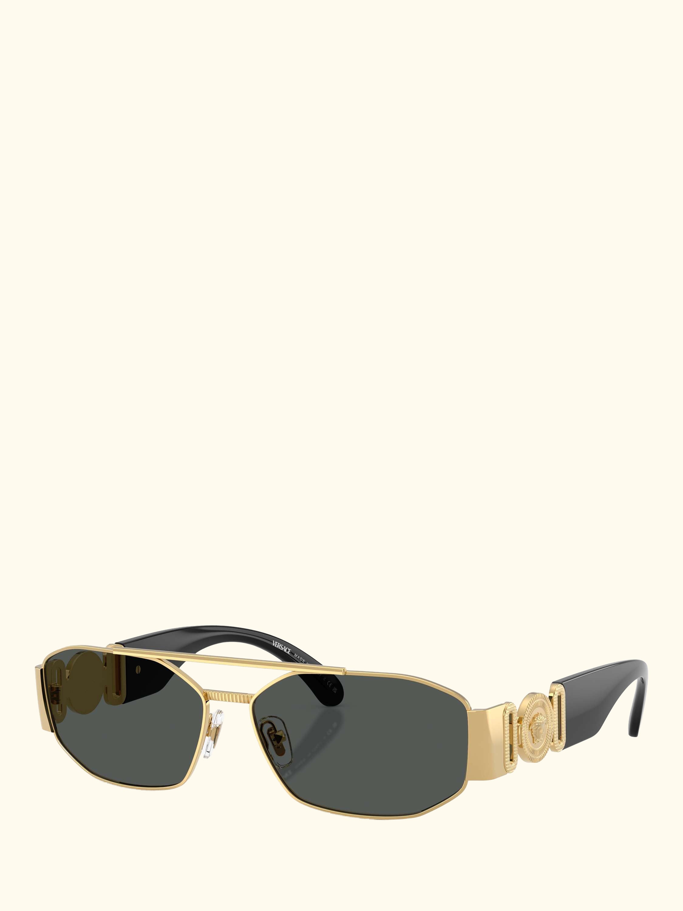 VE22871 Men's Irregular Sunglasses, Gold/Grey