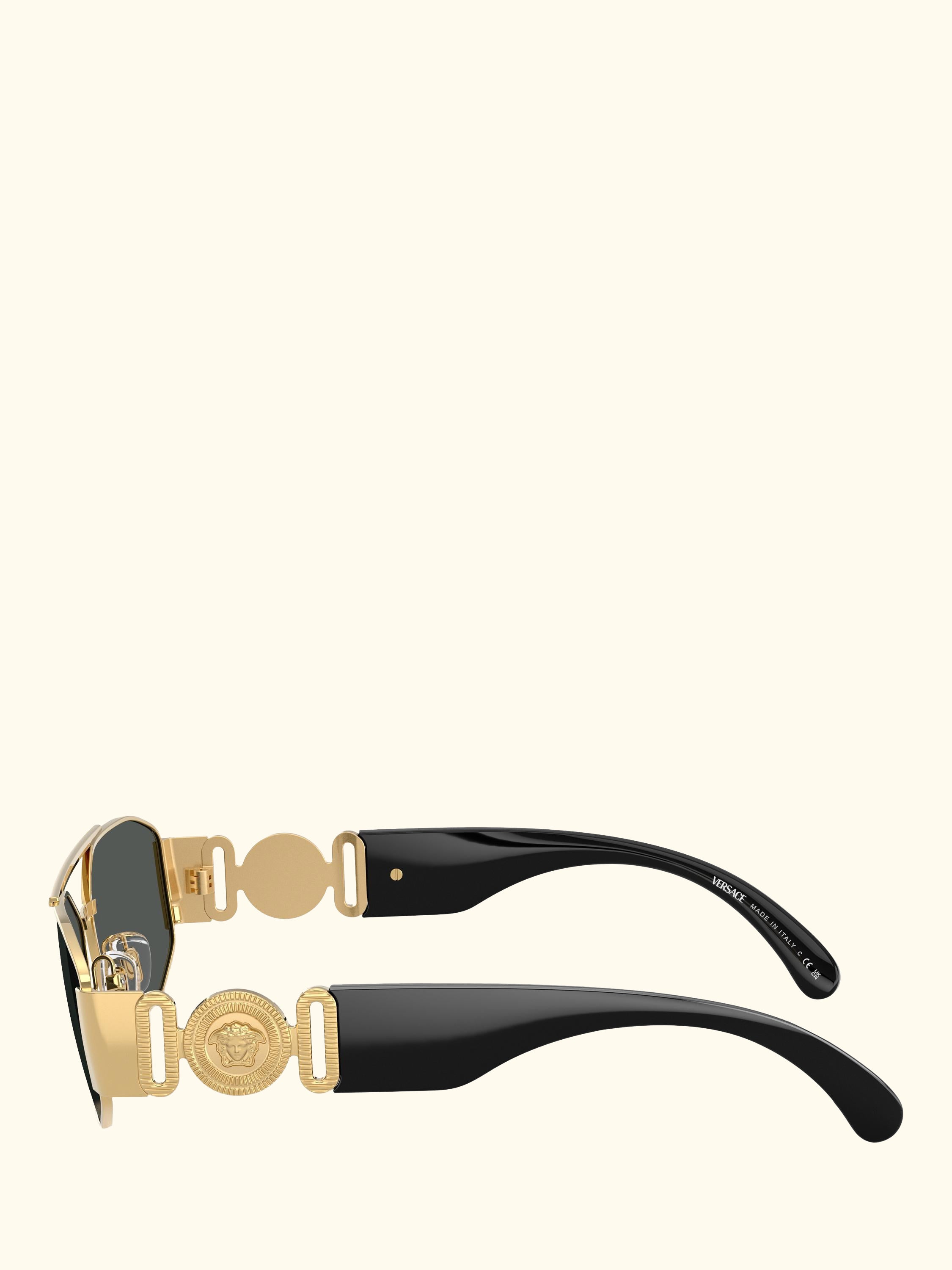 VE22871 Men's Irregular Sunglasses, Gold/Grey