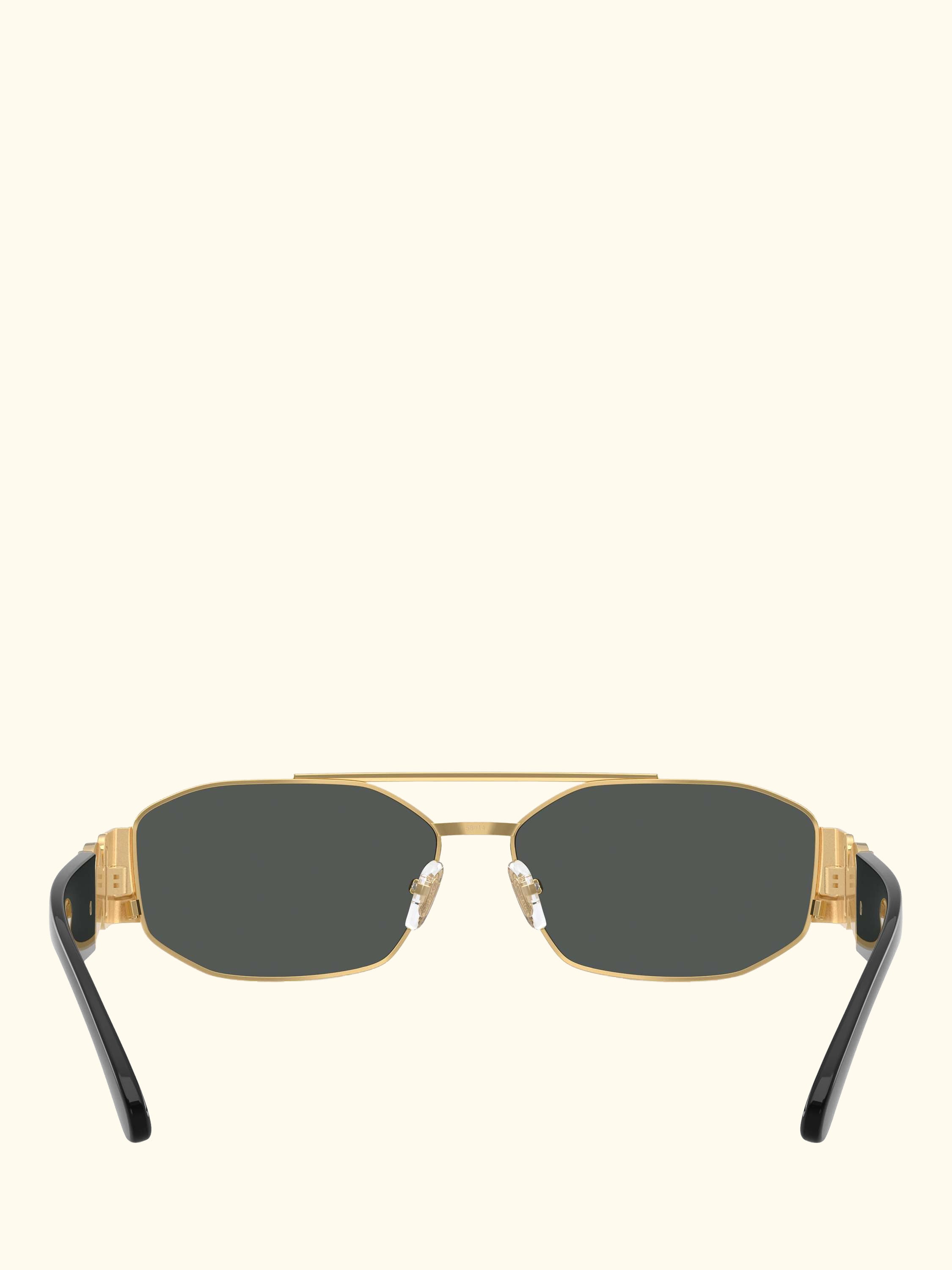 VE22871 Men's Irregular Sunglasses, Gold/Grey
