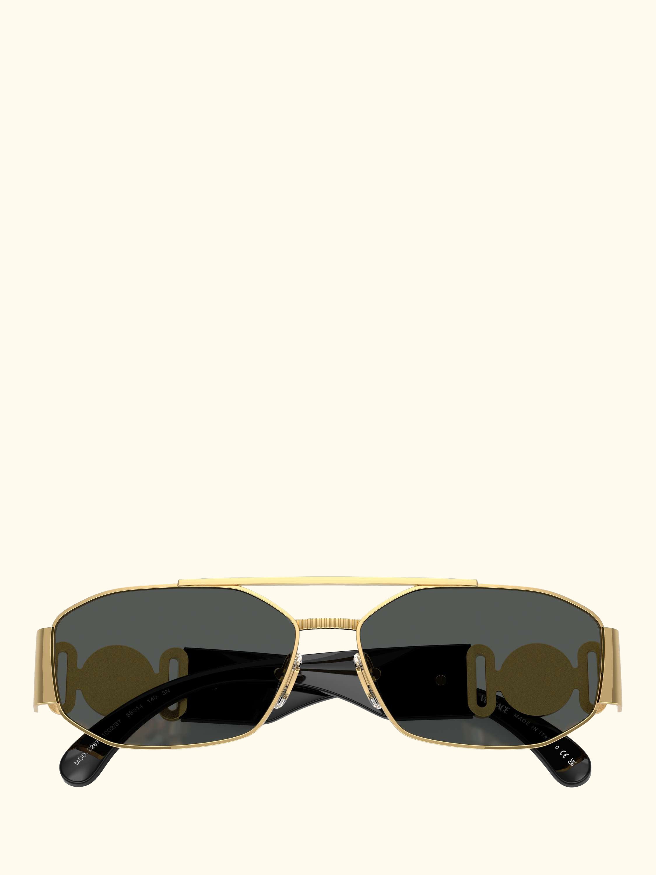 VE22871 Men's Irregular Sunglasses, Gold/Grey