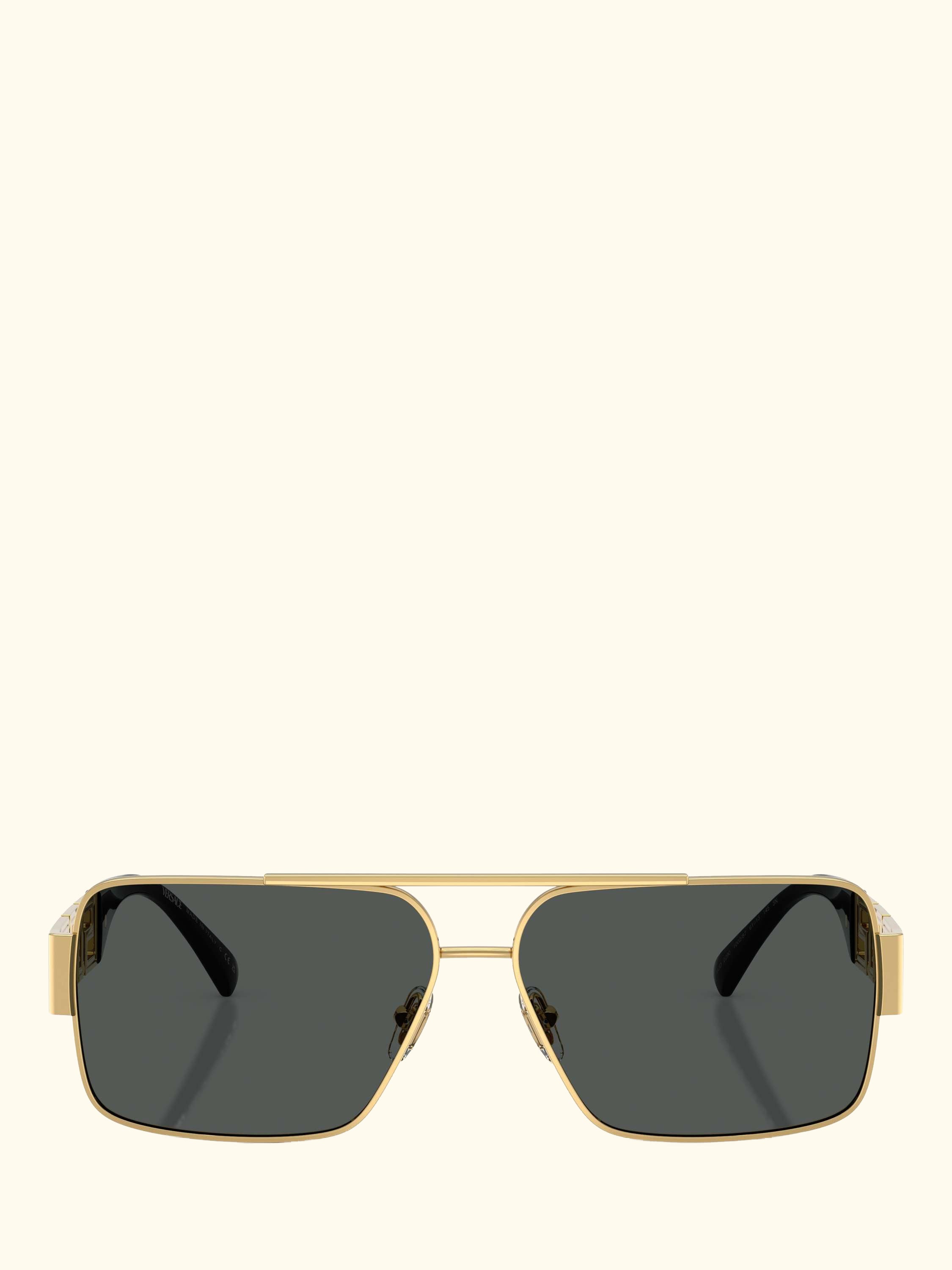 VE22901 Men's Rectangular Sunglasses, Gold/Grey