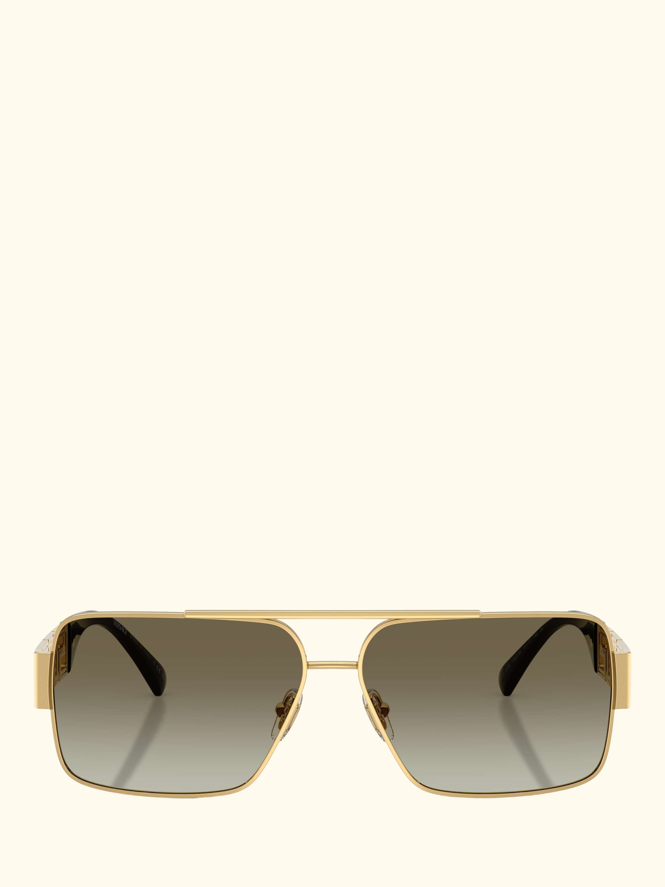 VE22901 Men's Rectangular Sunglasses, Gold/Green