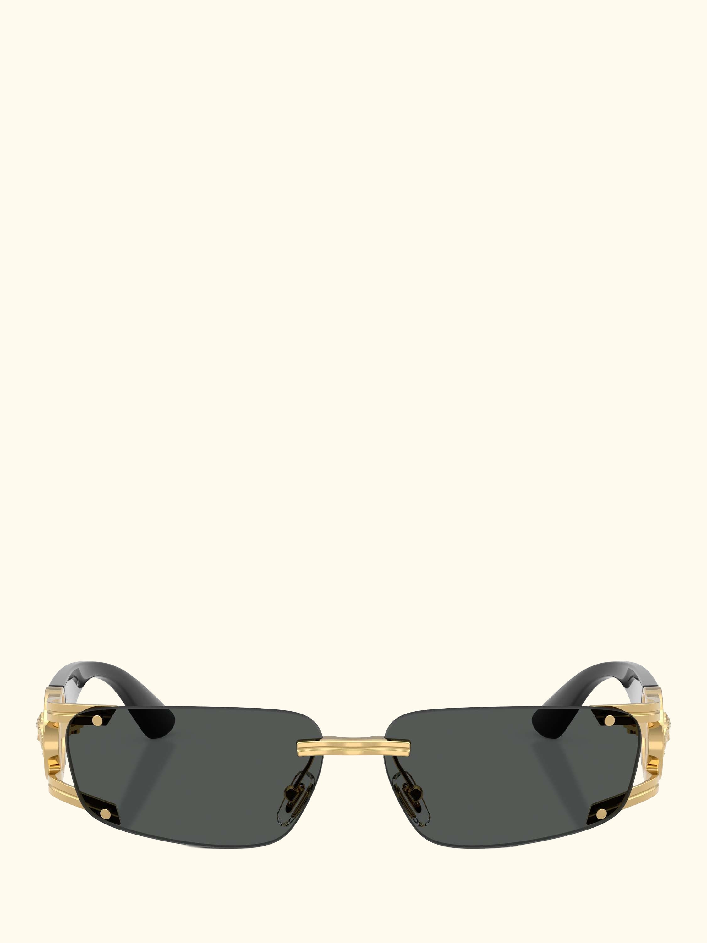 VE2291 Men's Rectangular Sunglasses, Gold/Grey
