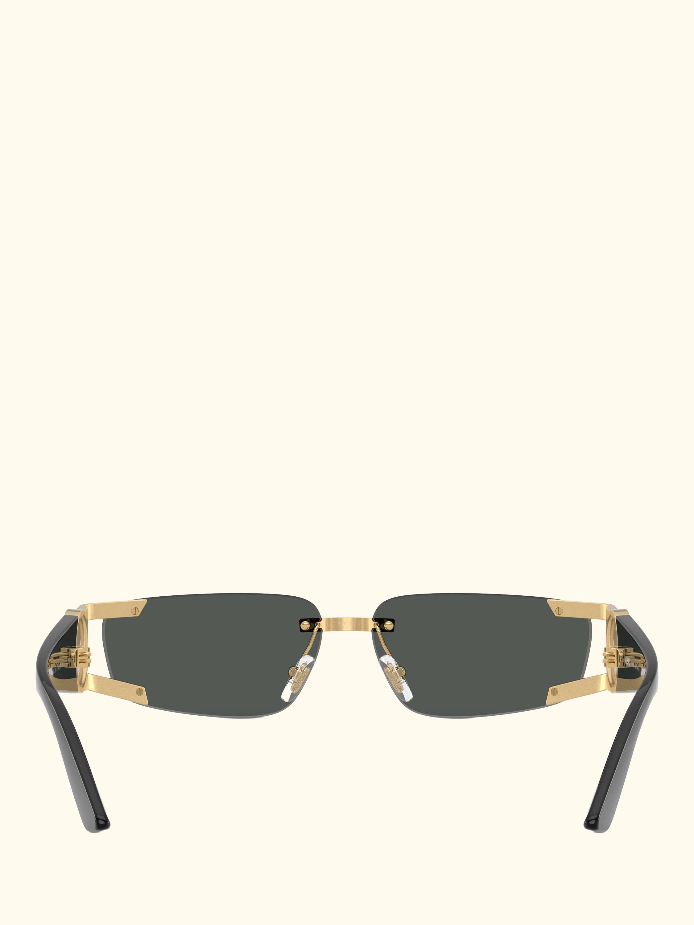 VE2291 Men's Rectangular Sunglasses, Gold/Grey