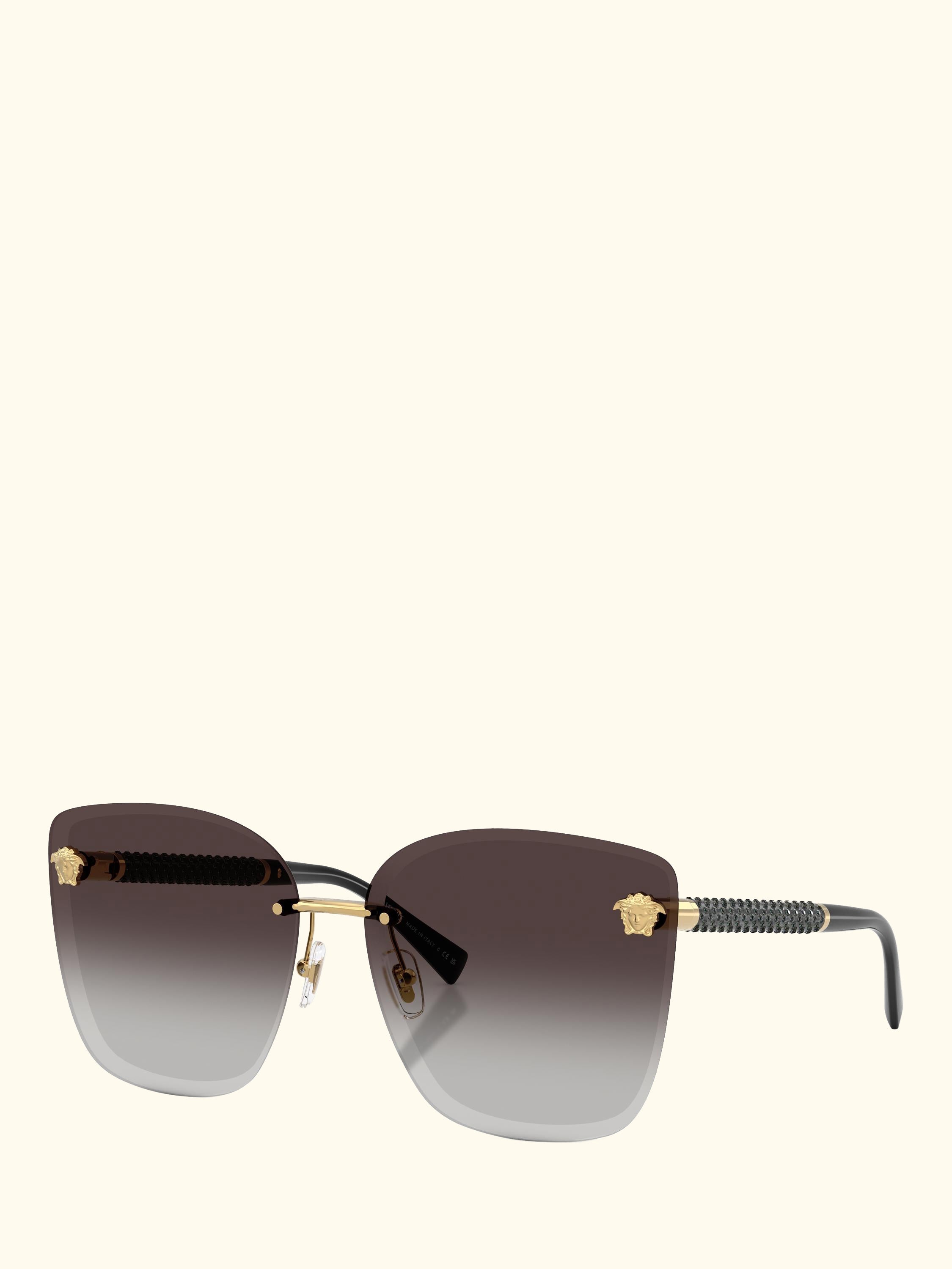 VE2292 Women's Cat's Eye Sunglasses, Gold/Grey Gradient