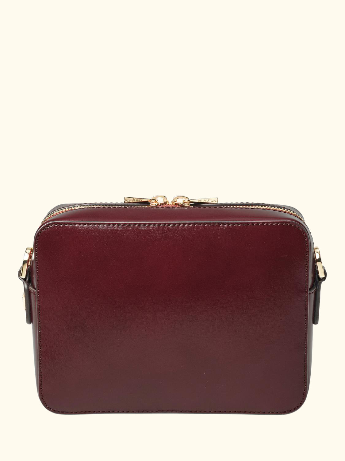 Woven Leather Crossbody Camera Bag, Burgundy