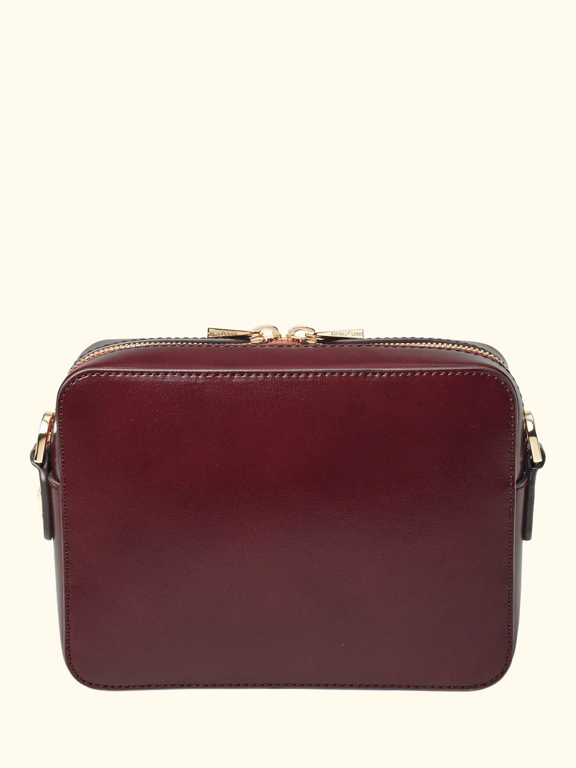Woven Leather Crossbody Camera Bag, Burgundy
