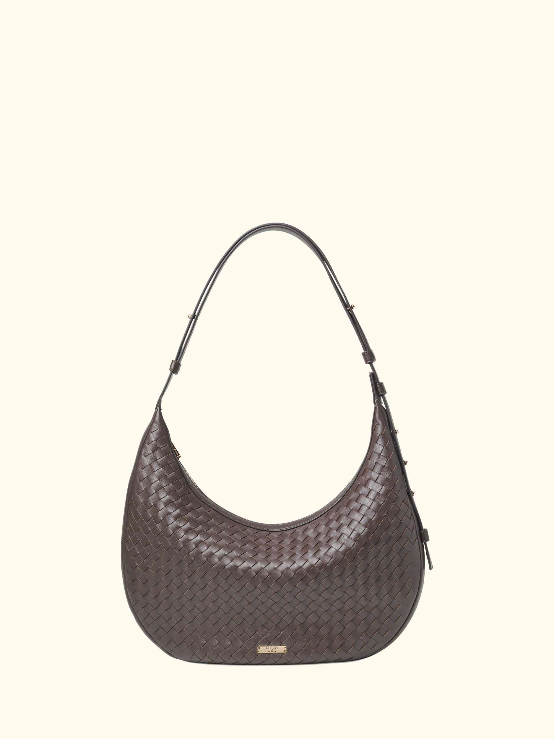 Hudson Leather Slouchy Handbag, Chocolate
