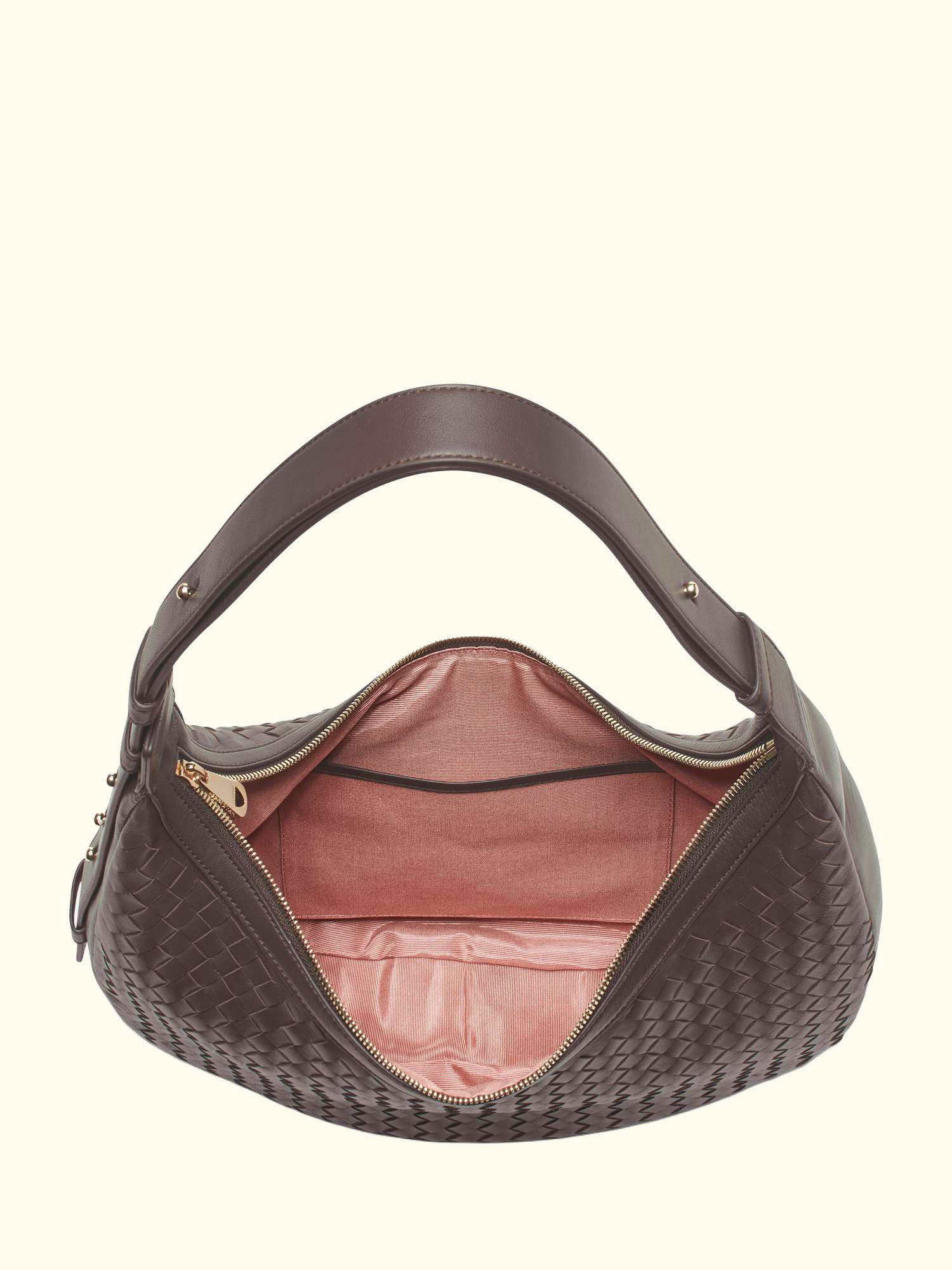 Hudson Leather Slouchy Handbag, Chocolate