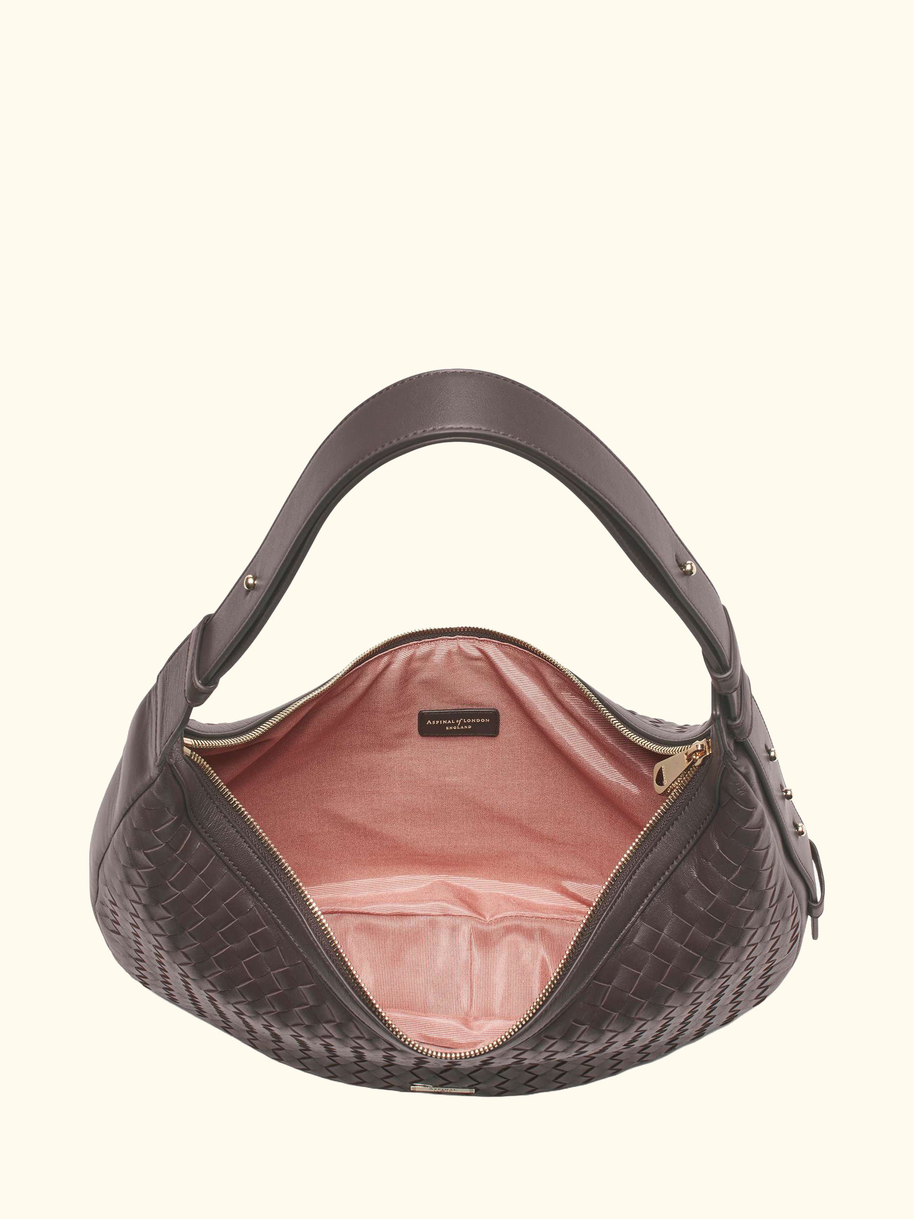 Hudson Leather Slouchy Handbag, Chocolate