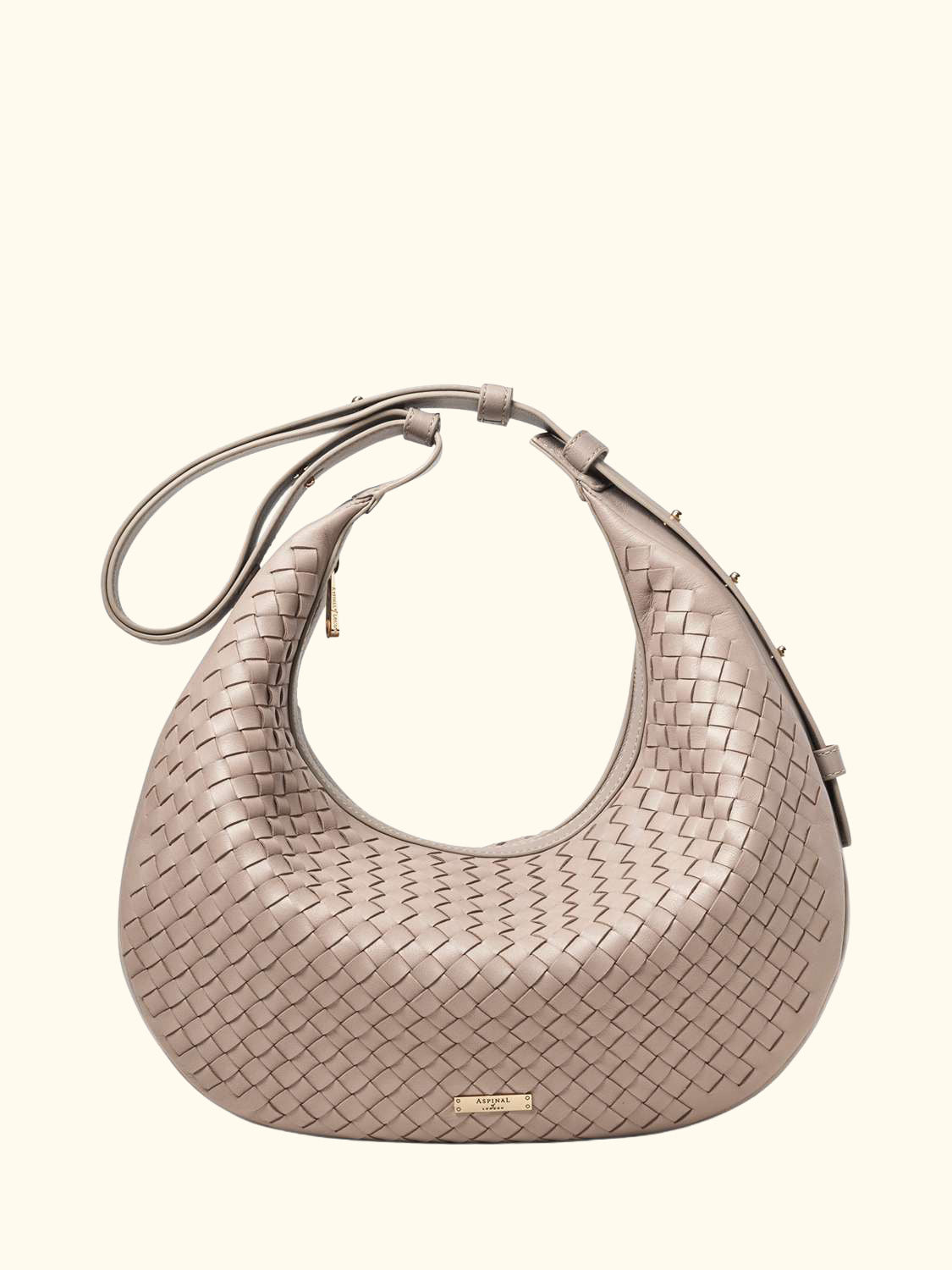 Hudson Leather Slouchy Shoulder Bag, Taupe