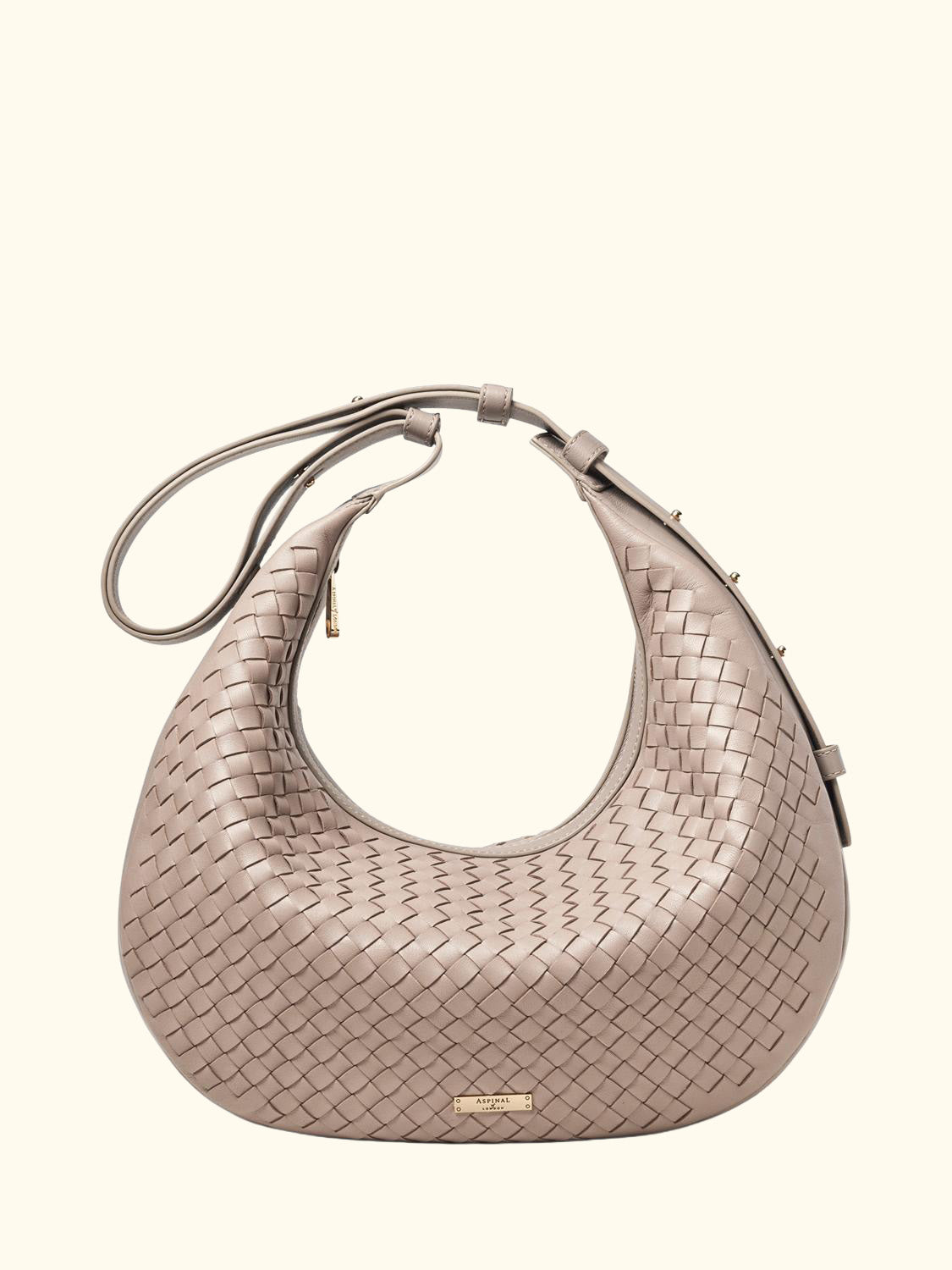 Hudson Leather Slouchy Shoulder Bag, Taupe