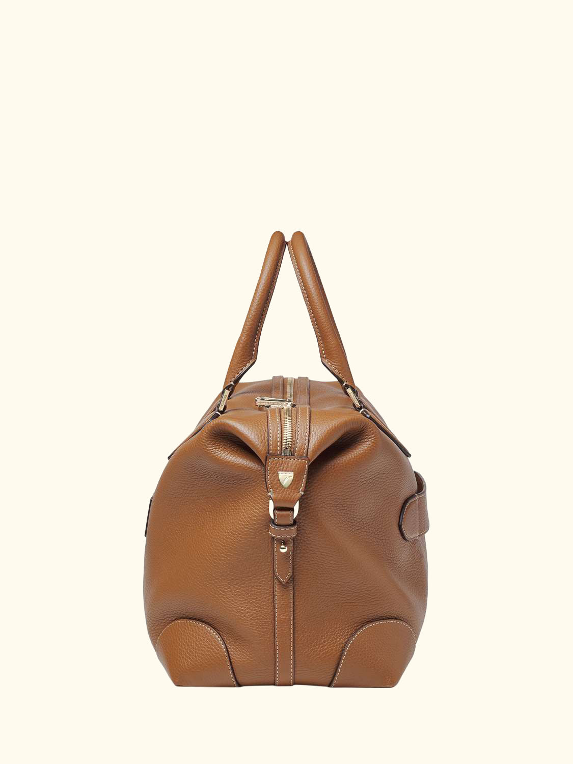 Hudson 4 Leather Zipped Bag, Tan