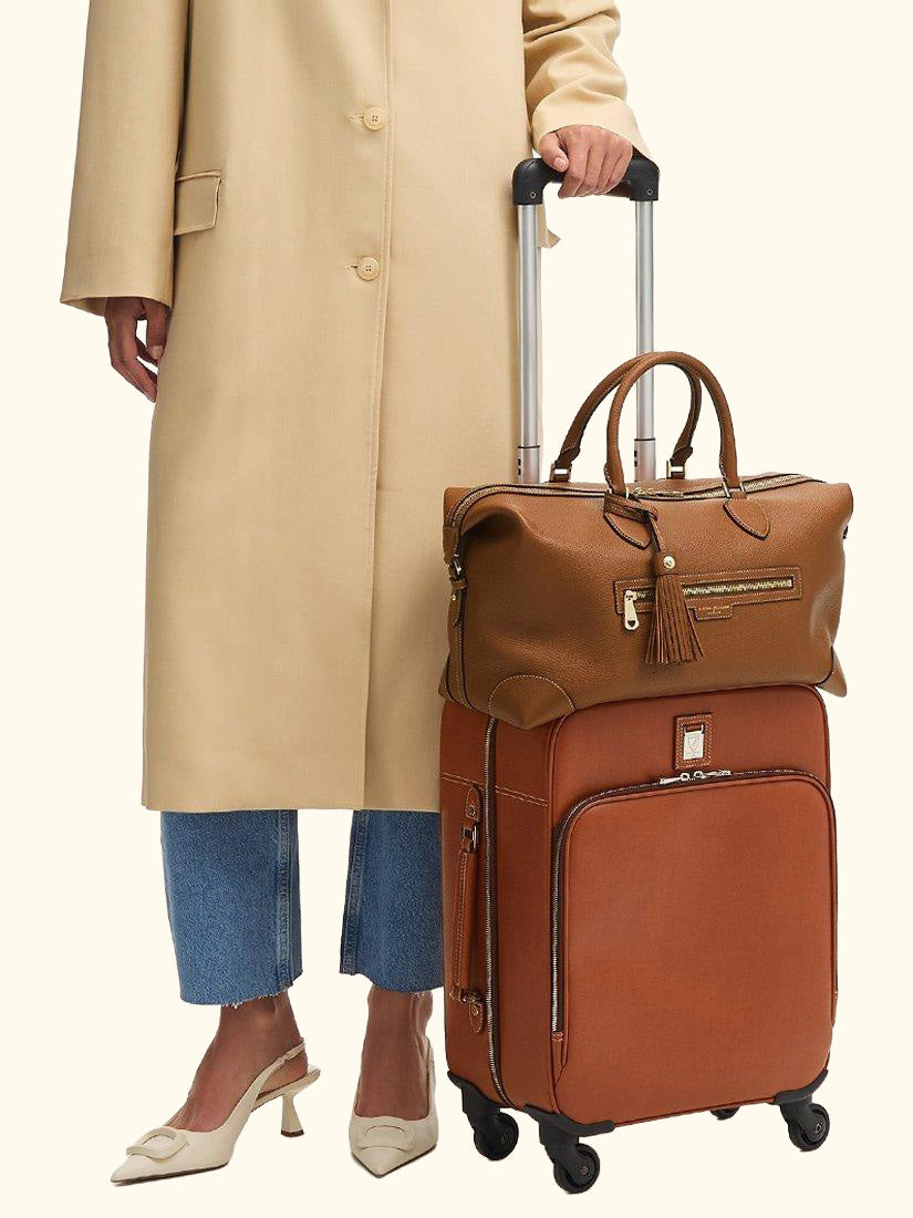 Hudson 4 Leather Zipped Bag, Tan