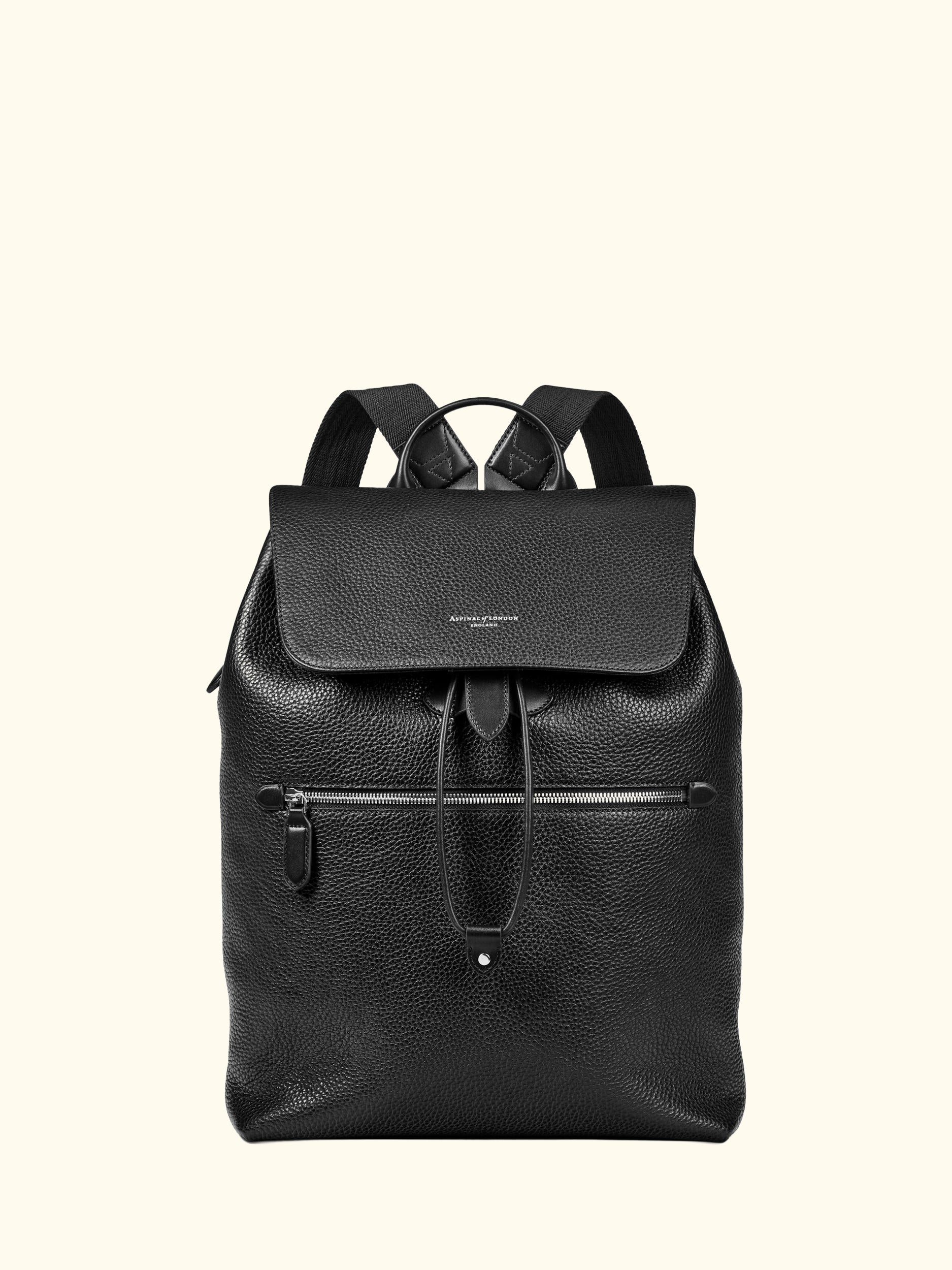 Reporter Leather Backpack, Black