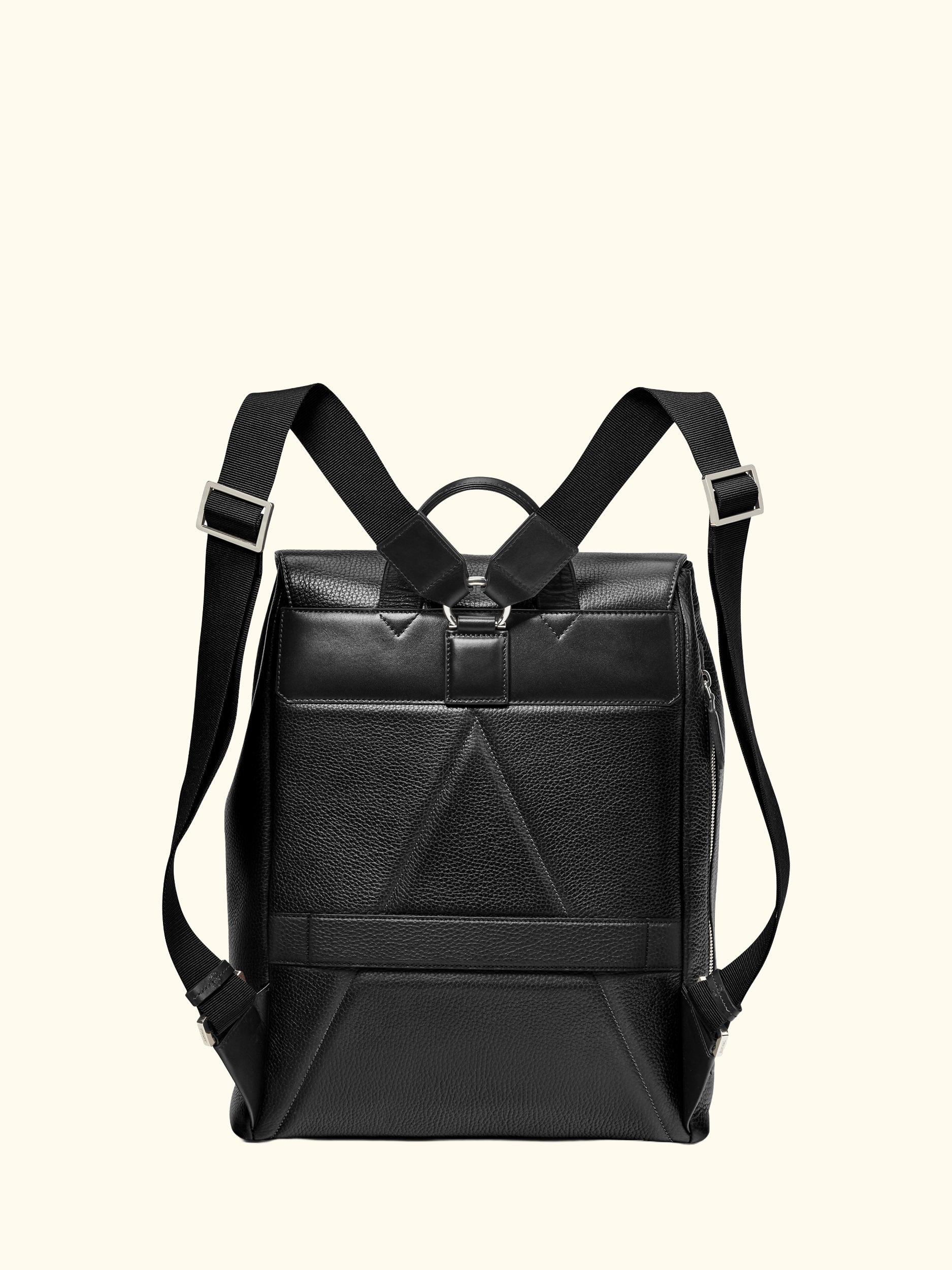 Reporter Leather Backpack, Black