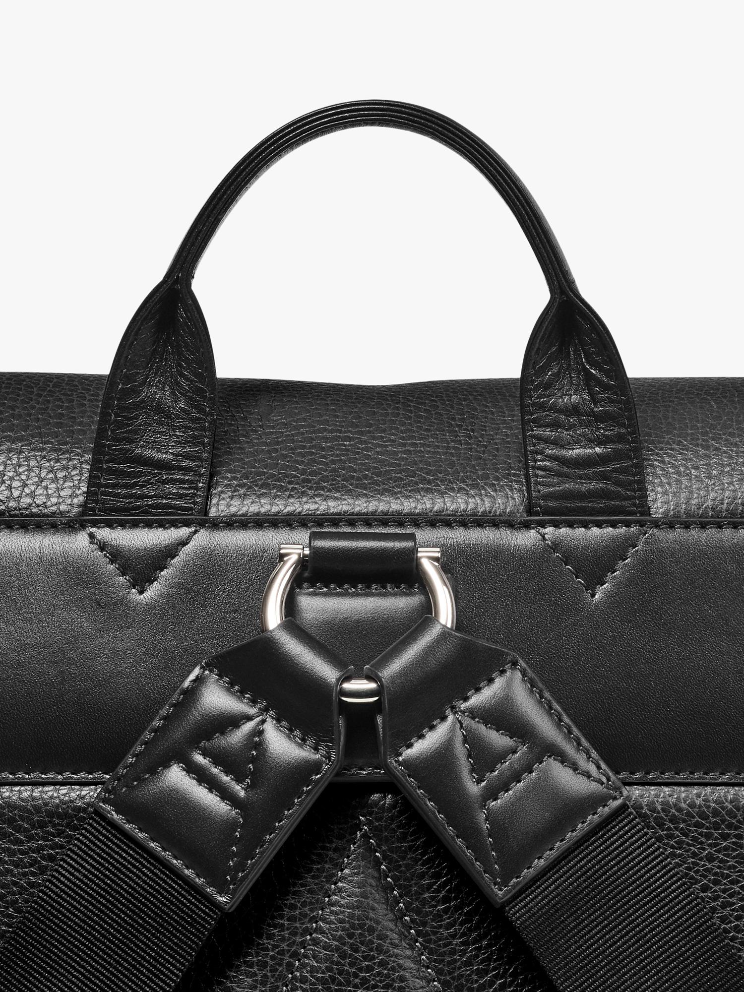 Reporter Leather Backpack, Black