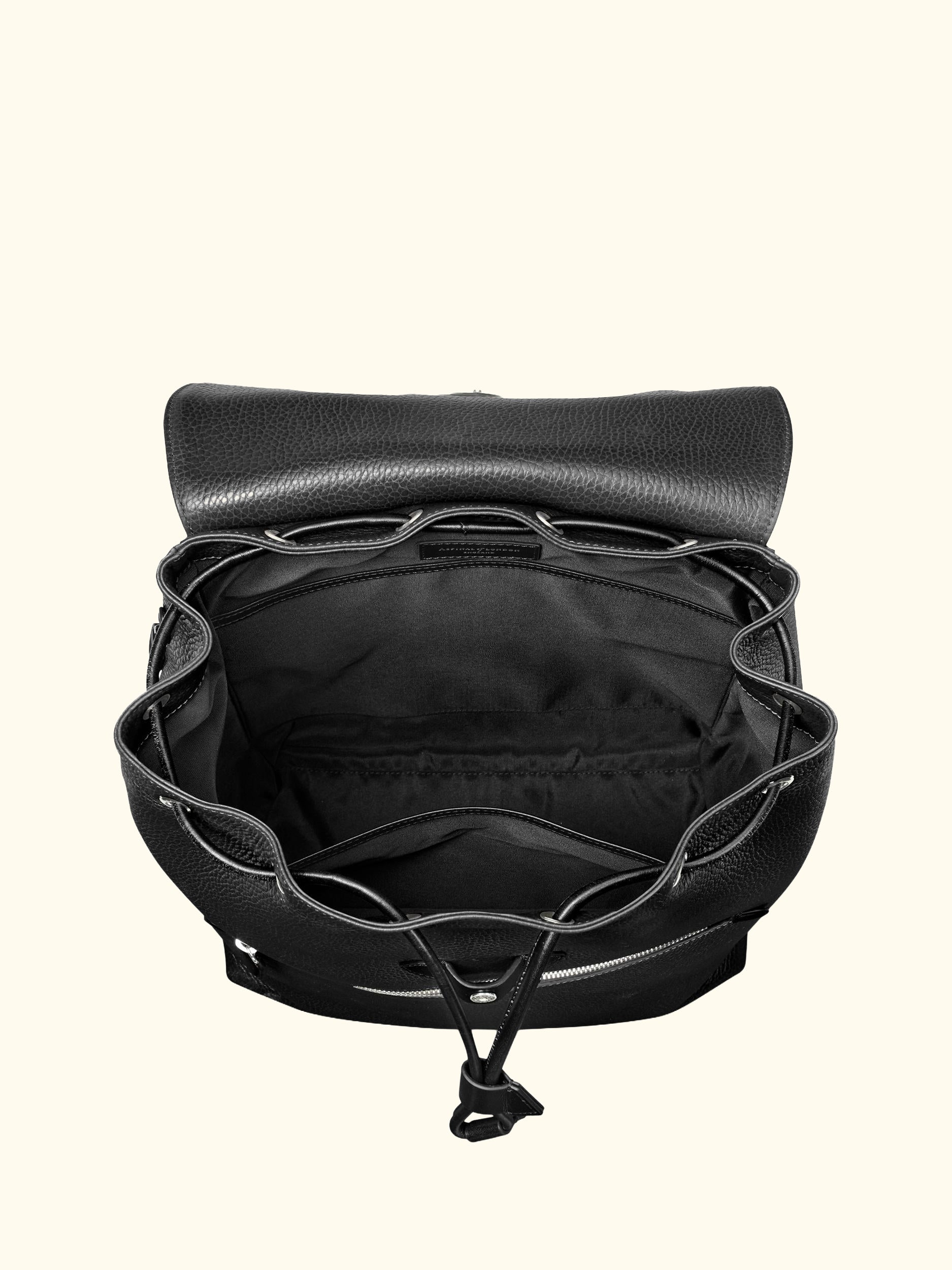 Reporter Leather Backpack, Black