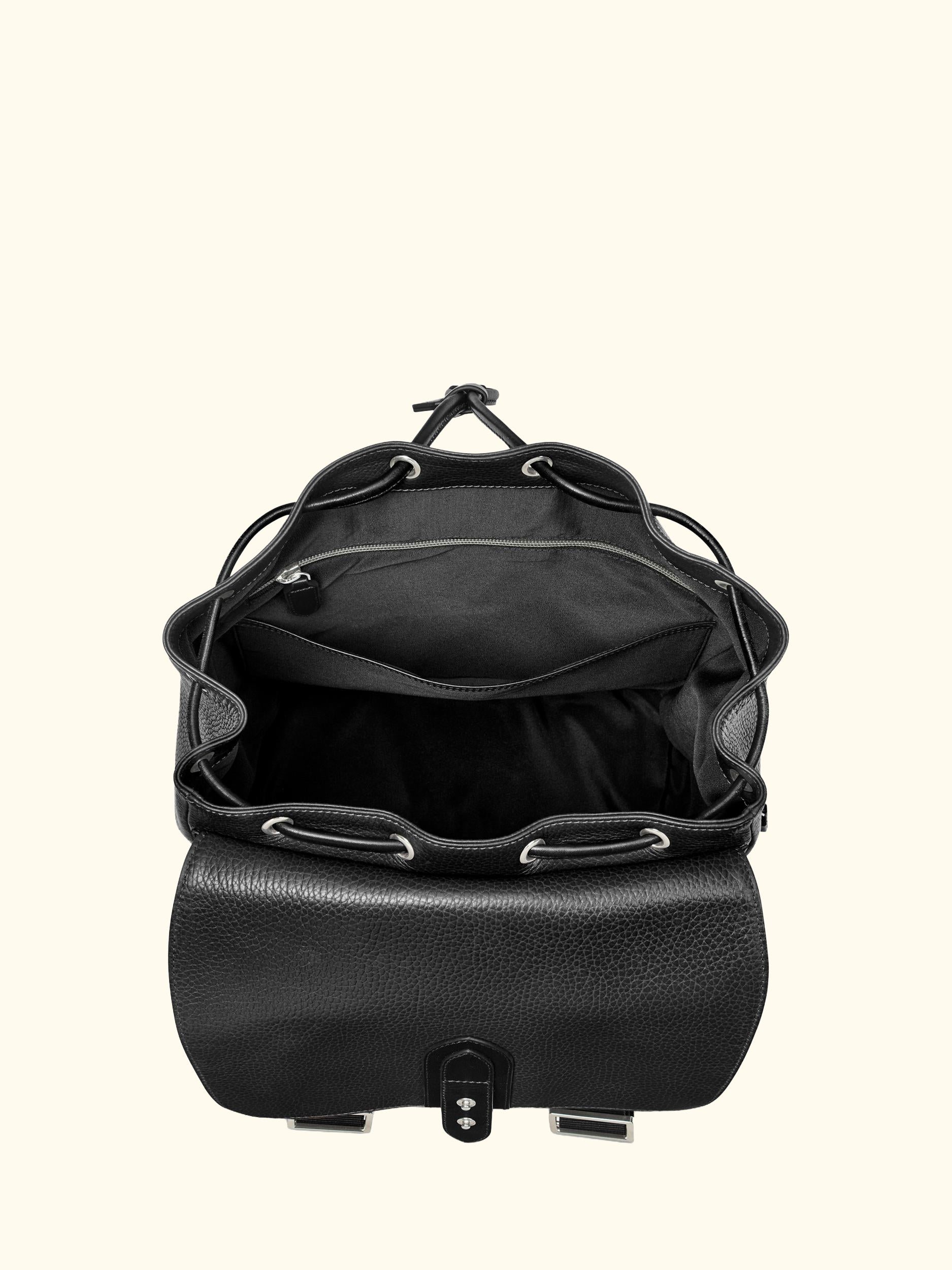 Reporter Leather Backpack, Black
