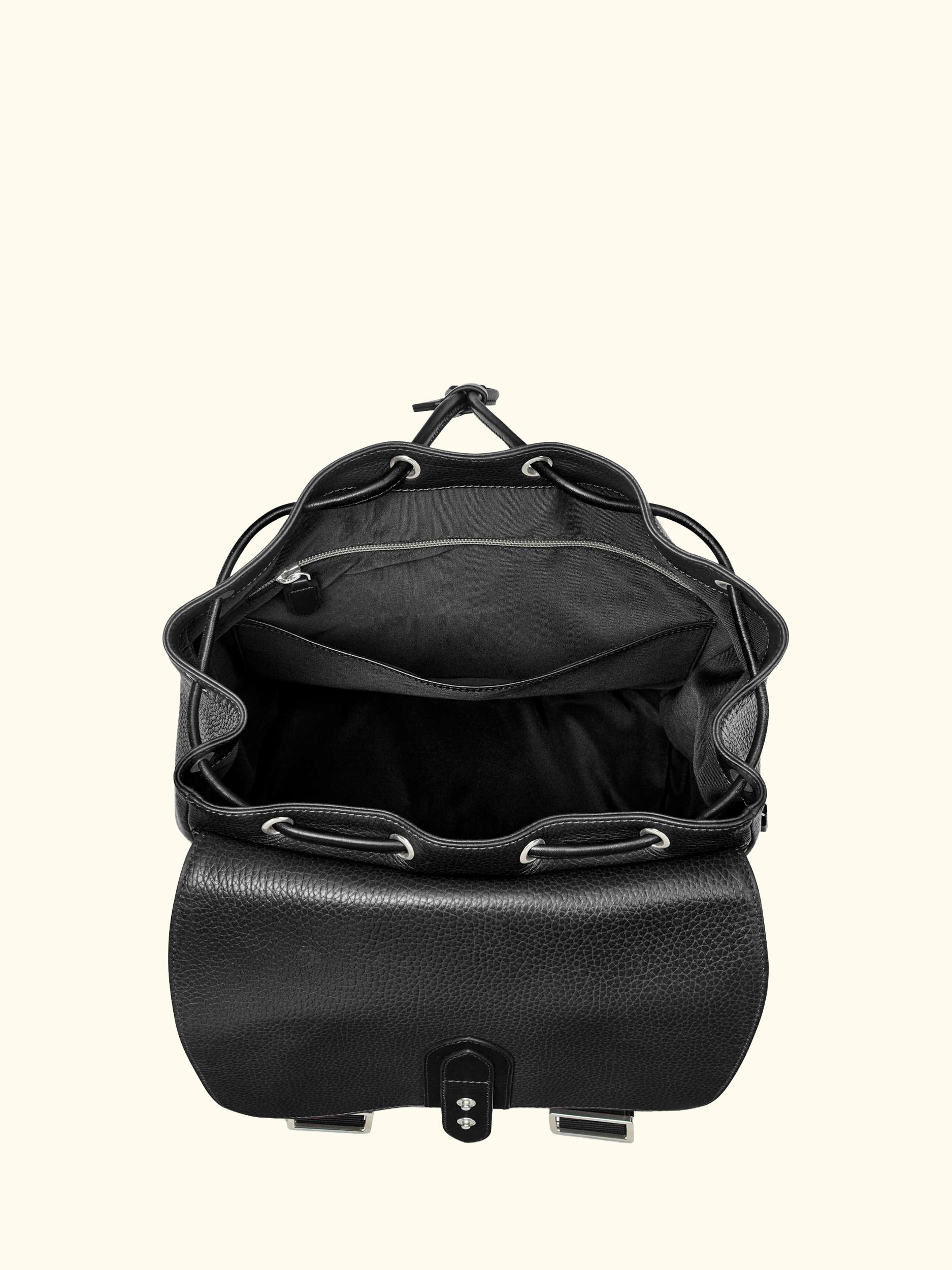 Reporter Leather Backpack, Black