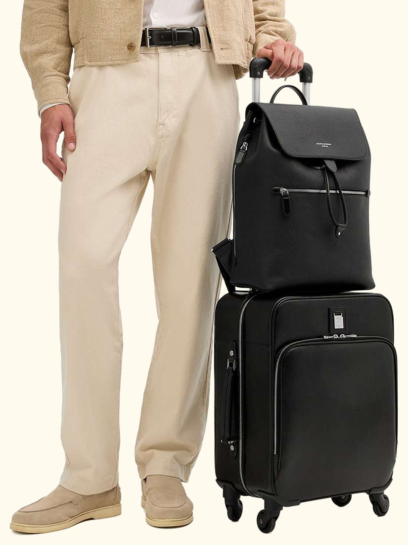 Reporter Leather Backpack, Black