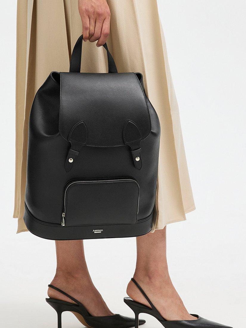 Reporter Leather Backpack, Black