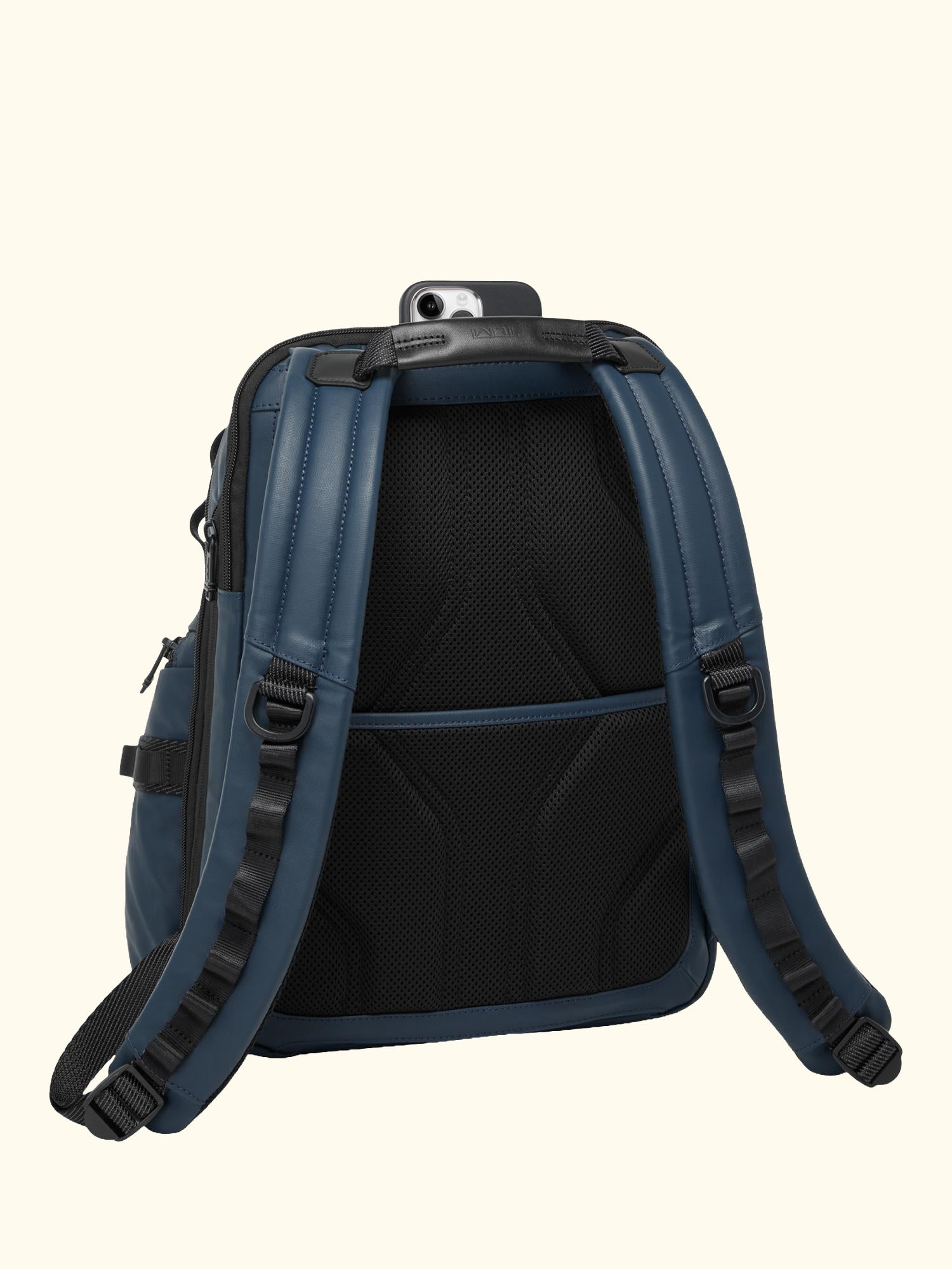 Navigation Backpack, Navy Coated Canvas