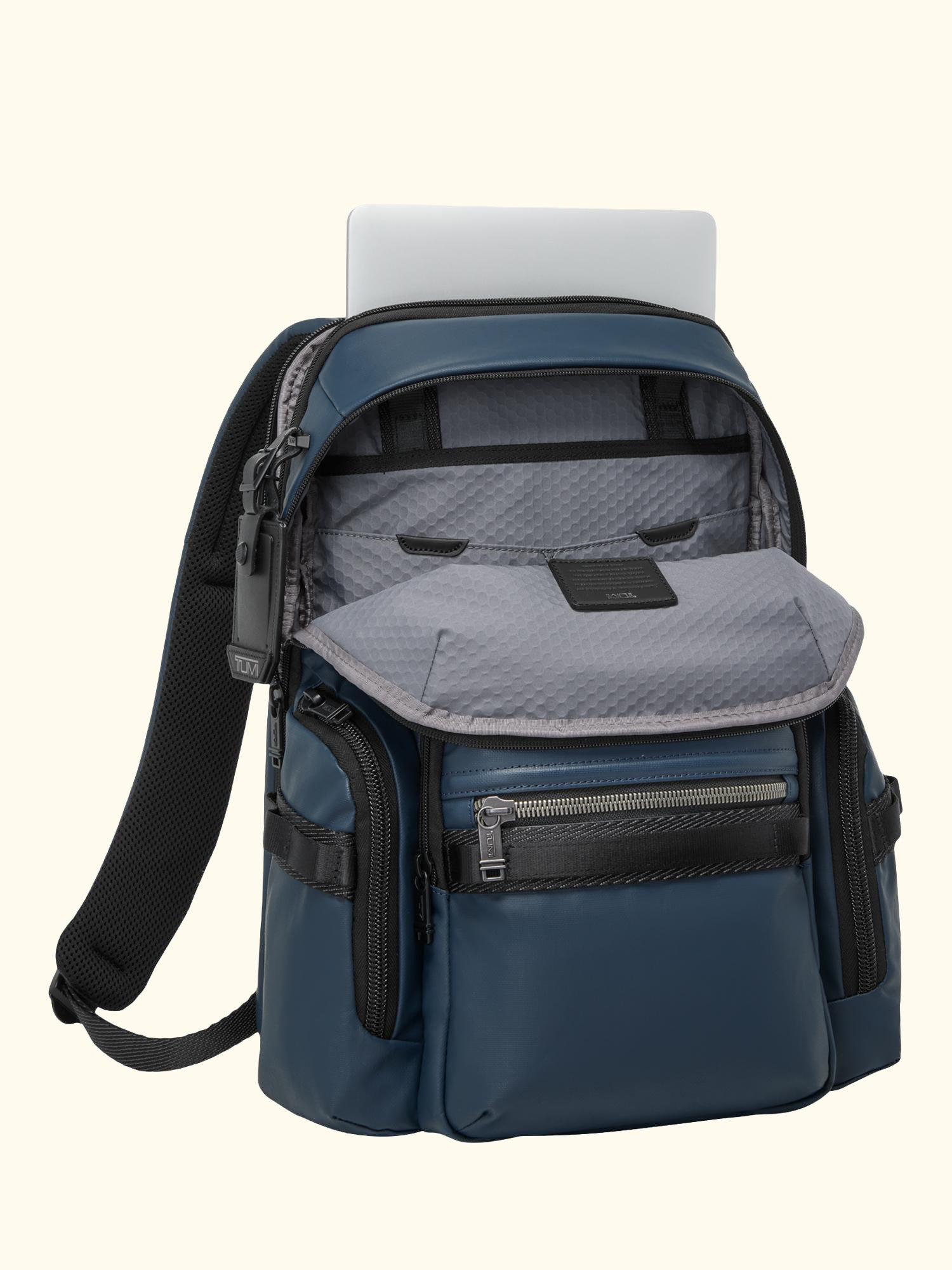 Navigation Backpack, Navy Coated Canvas