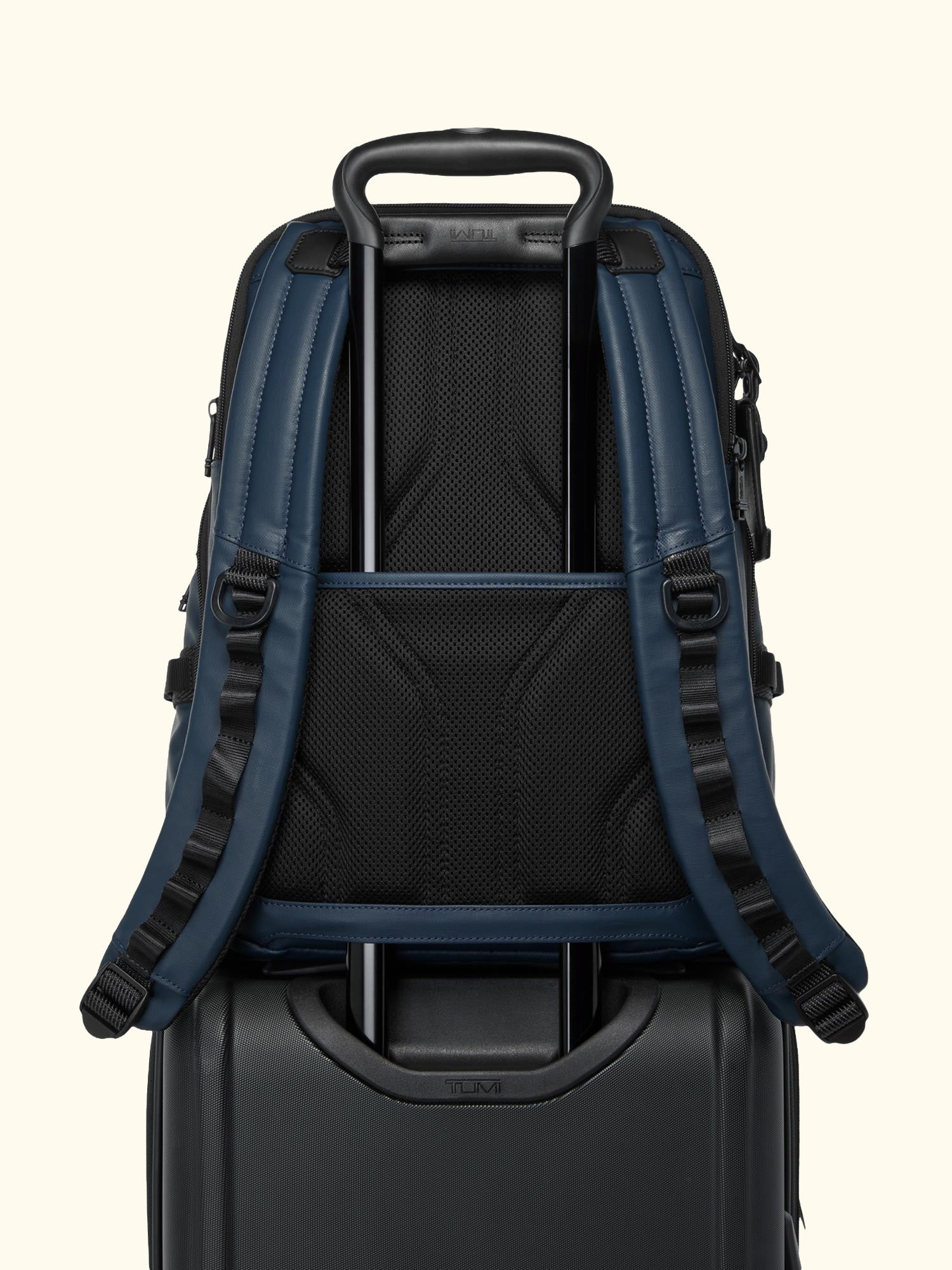 Navigation Backpack, Navy Coated Canvas