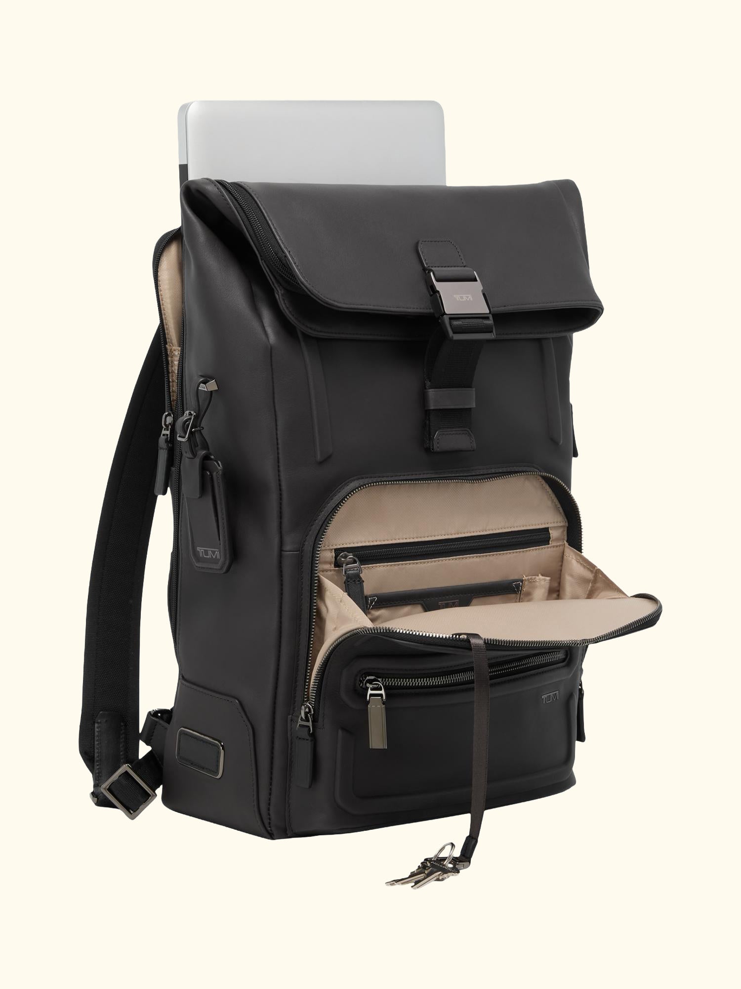 Osborn Roll Top Backpack, Espresso Brown Bombe