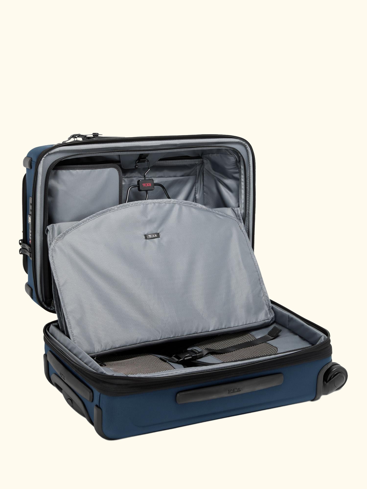 FXT Ballistic International Dual Access 4-Wheel Carry On Suitcase, Navy