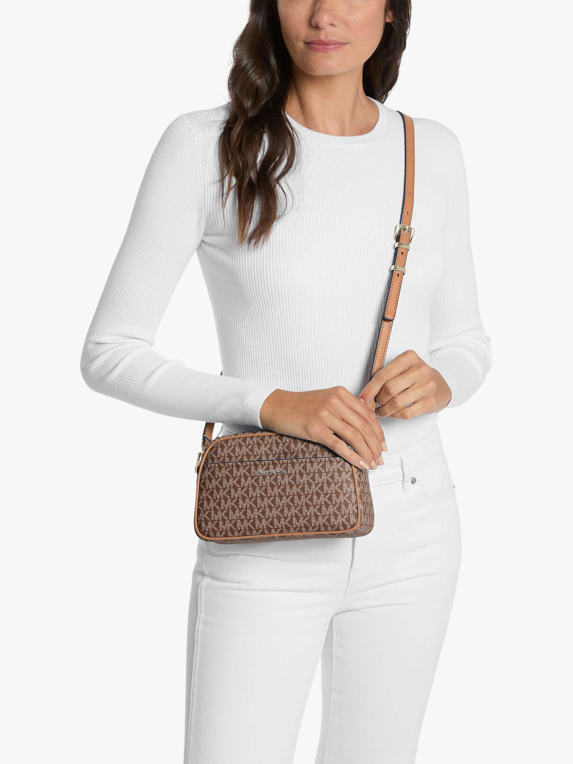Jetset Logo Crossbody Bag, Brown/Acorn