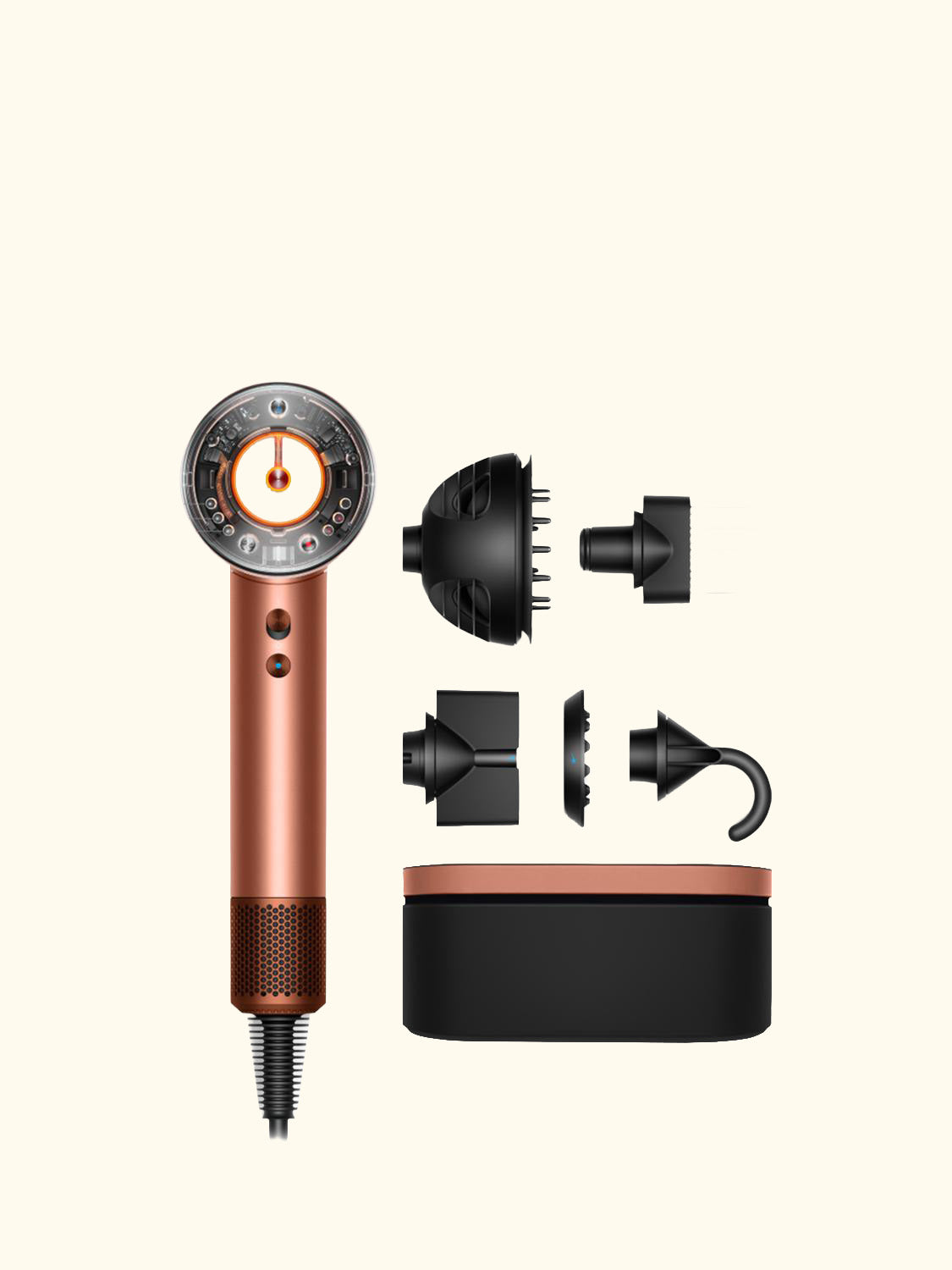Supersonic Nural™ Hair Dryer with Diffuser & Presentation Case, Amber Silk