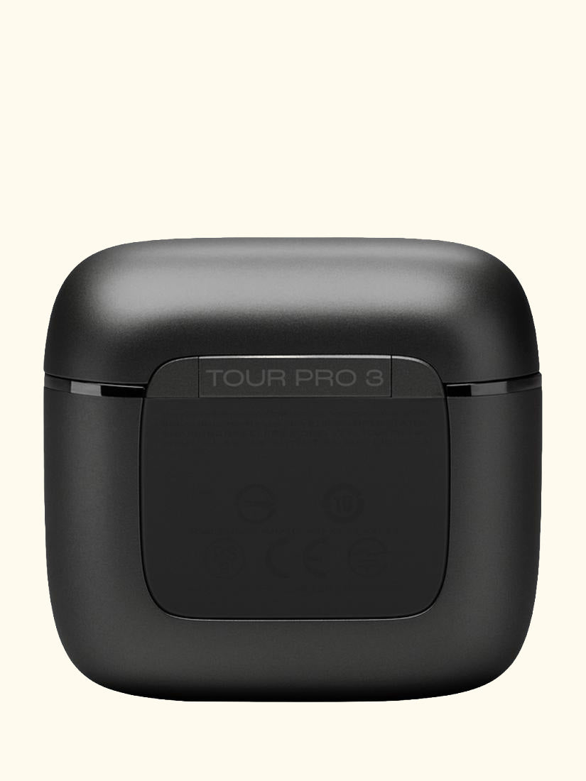 Tour Pro 3 Adaptive Noise Cancelling True Wireless Bluetooth In-Ear Headphones with Smart Case & Mic/Remote, Black