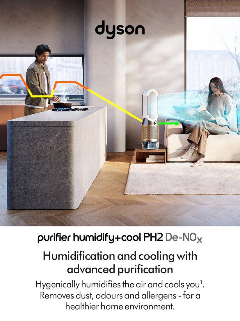 Humidify+Cool PH2De-Nox Air Purifier, White/White