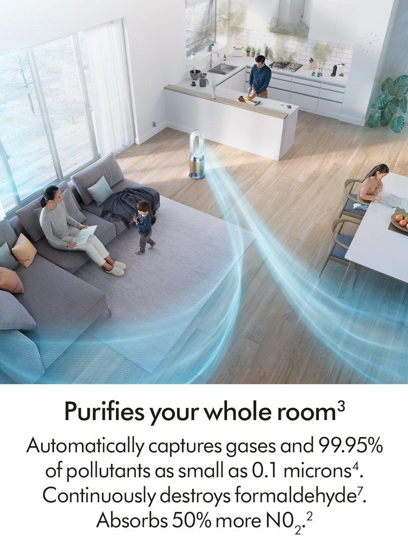 Humidify+Cool PH2De-Nox Air Purifier, White/White
