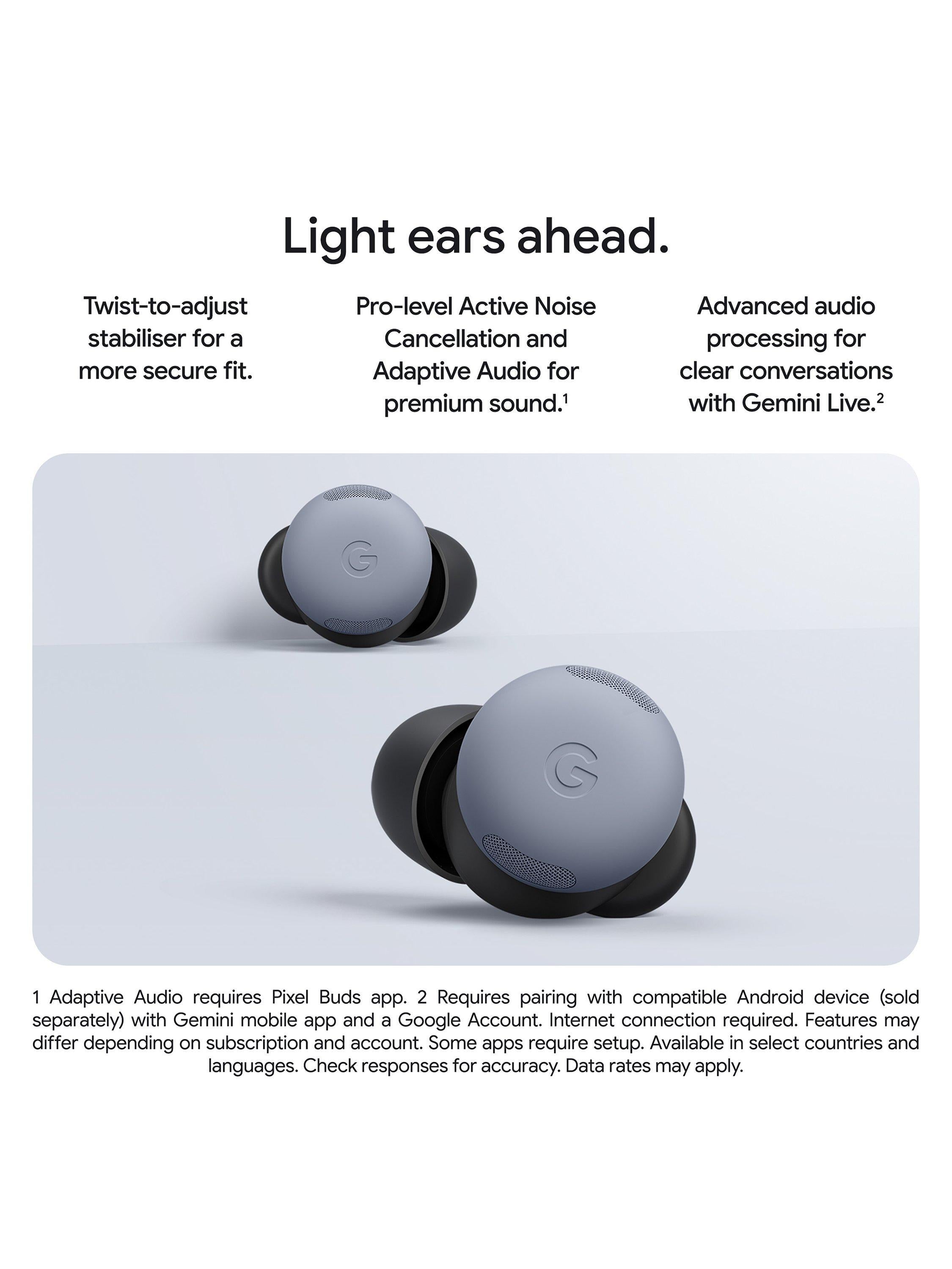 Pixel Buds Pro 2 Active Noise Cancelling True Wireless Bluetooth In-Ear Headphones, Moonstone