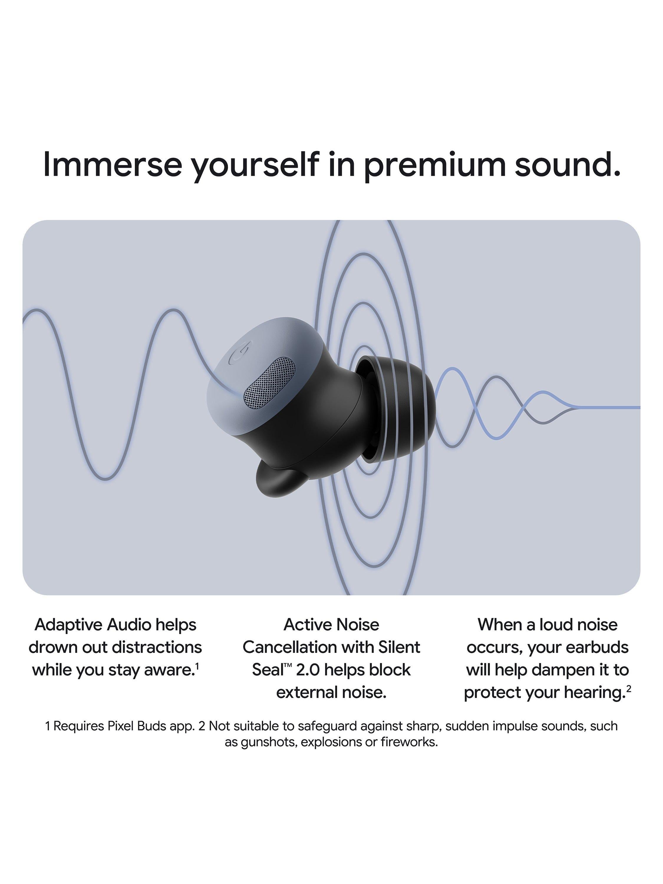 Pixel Buds Pro 2 Active Noise Cancelling True Wireless Bluetooth In-Ear Headphones, Moonstone