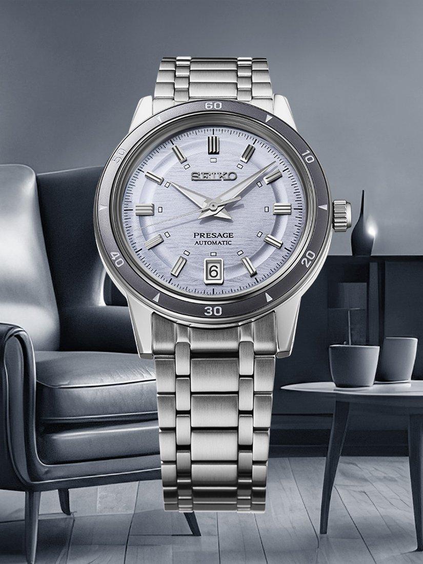 SRPL73J1 Men's Bracelet Strap Watch, Silver Violet