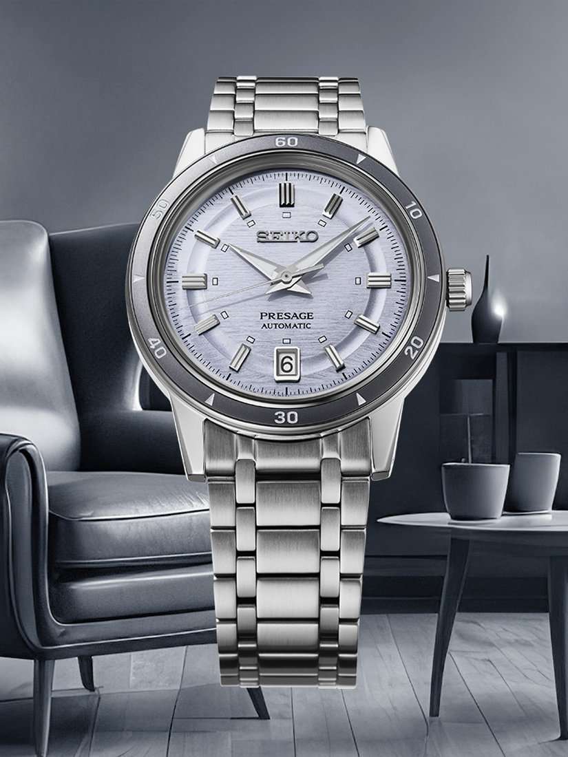 SRPL73J1 Men's Bracelet Strap Watch, Silver Violet