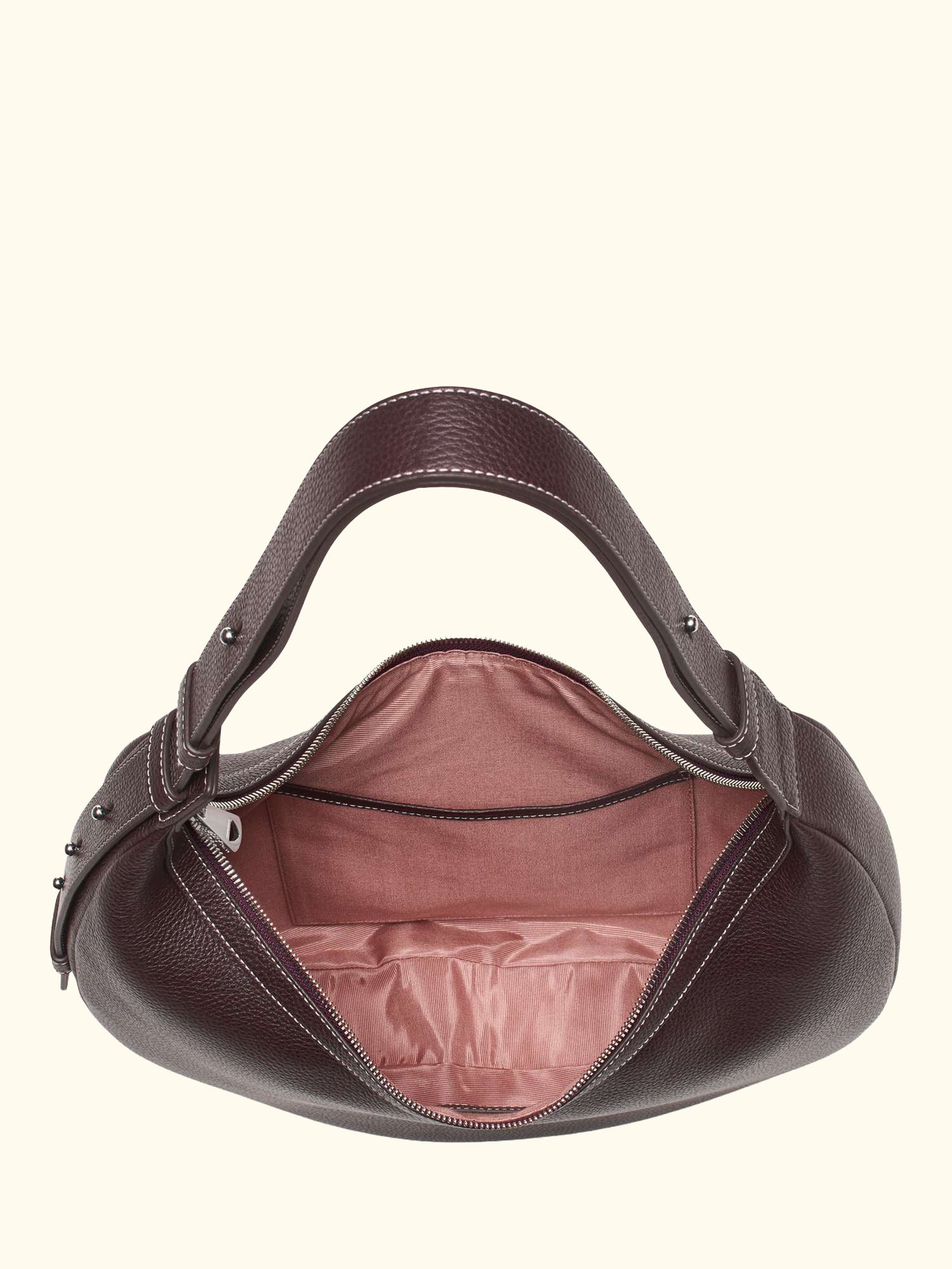 Hudson Leather Slouchy Crescent Bag
