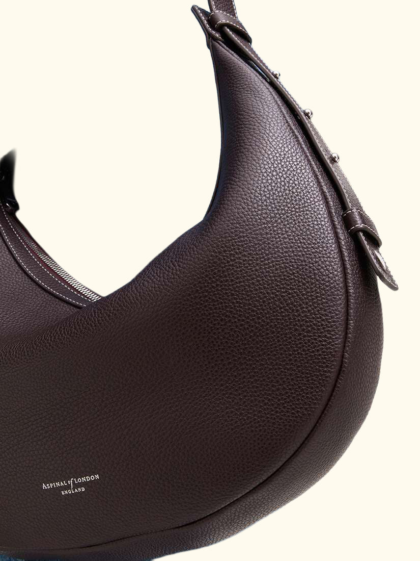 Hudson Leather Slouchy Crescent Bag