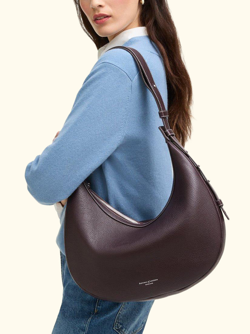 Hudson Leather Slouchy Crescent Bag