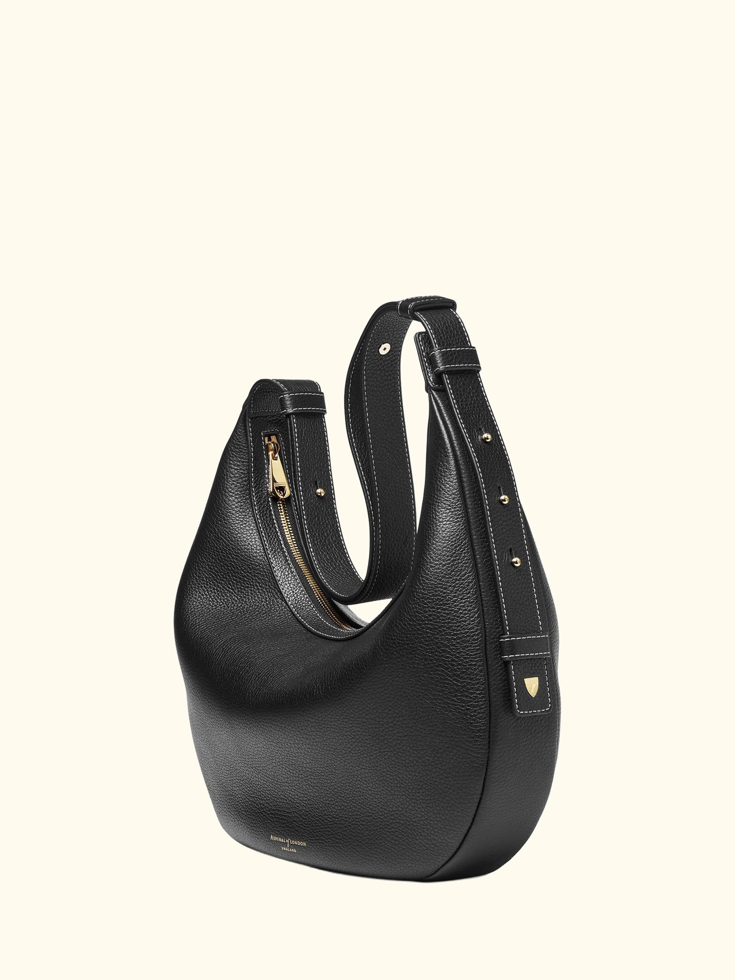 Hudson Leather Slouchy Crescent Bag