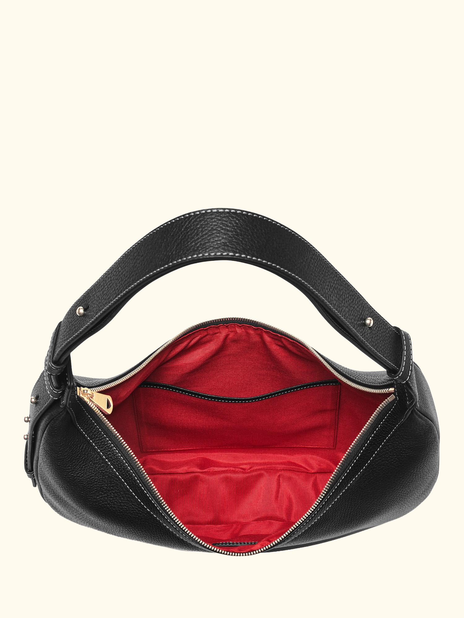 Hudson Leather Slouchy Crescent Bag