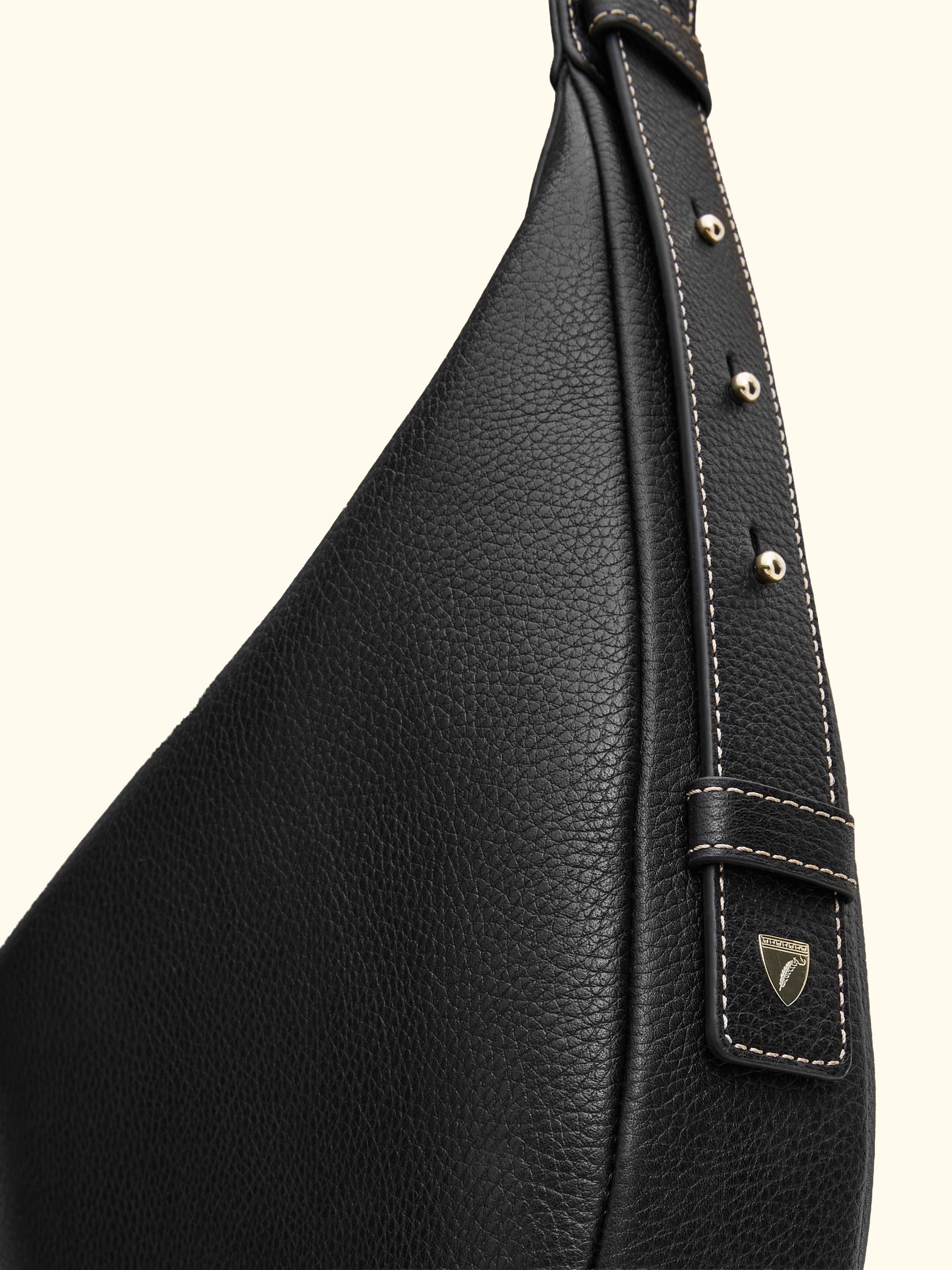 Hudson Leather Slouchy Crescent Bag